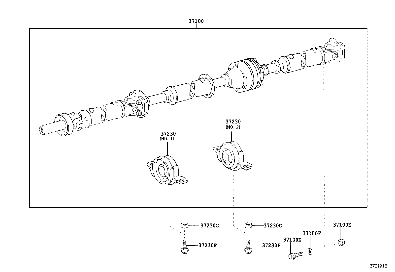 37110-48010 SHAFT ASSY, PROPELLER, REAR product image