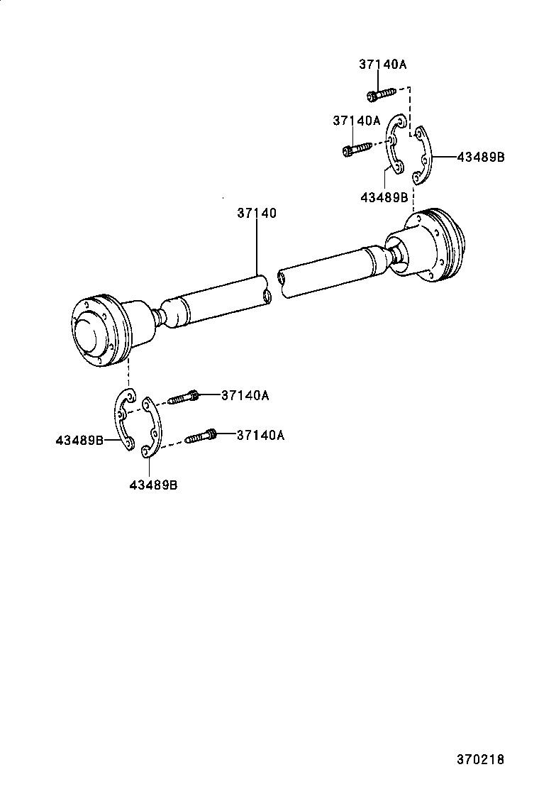 37100-53070 SHAFT ASSY, PROPELLER W/CENTER BEARING product image