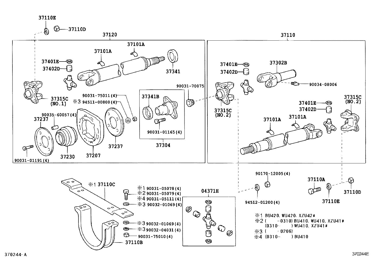 37201-37020 BEARING ASSY, CENTER SUPPORT, NO.1 product image