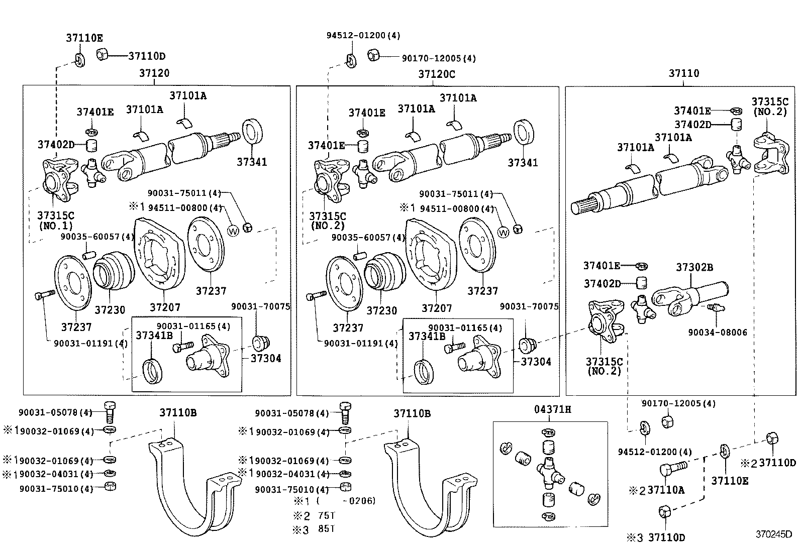 37201-37020 BEARING ASSY, CENTER SUPPORT, NO.1 product image