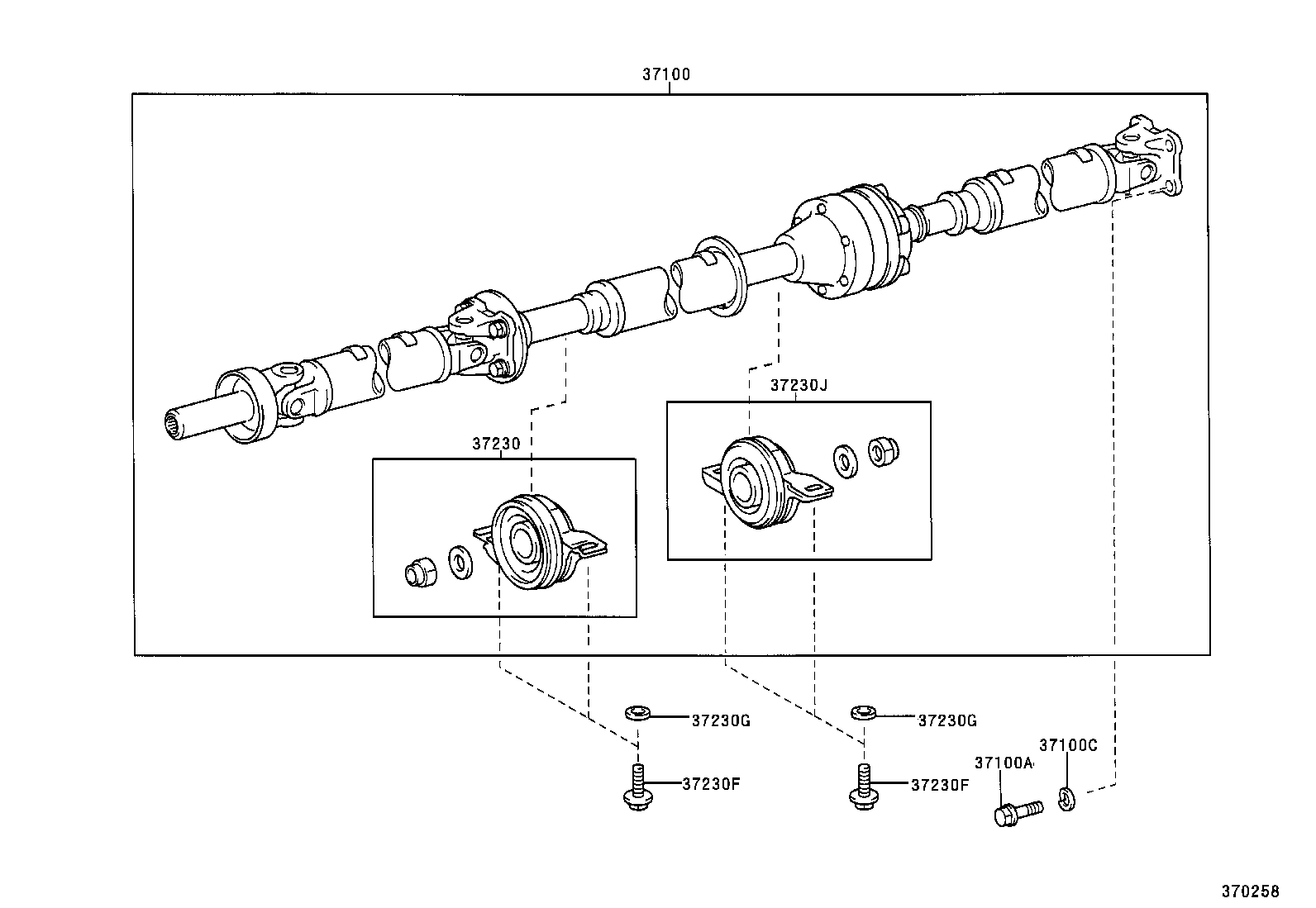 37110-32080 SHAFT ASSY, PROPELLER, REAR product image