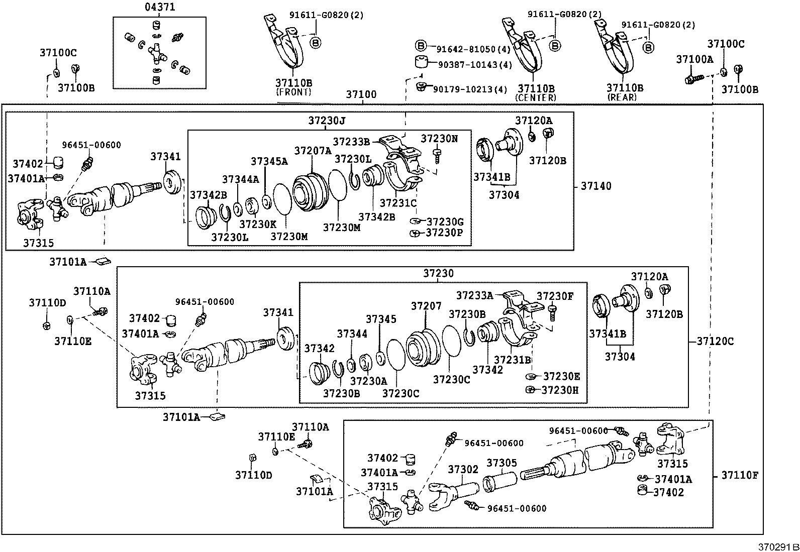 90101-08157 BOLT, NO.1 (FOR CENTER SUPPORT BEARING) product image