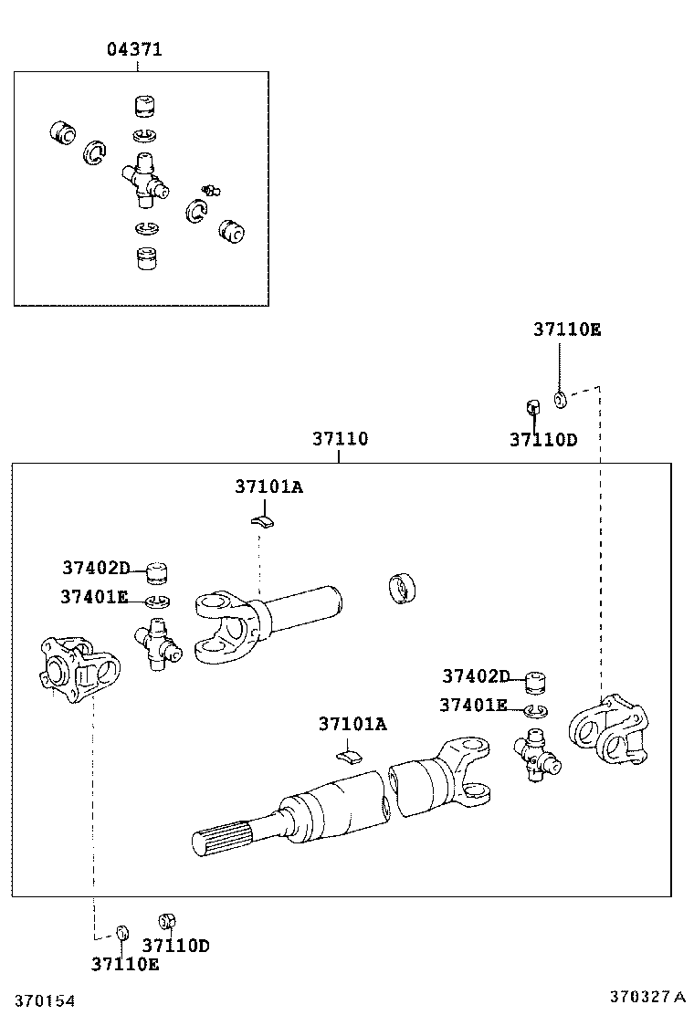 37110-37F60 SHAFT ASSY, PROPELLER, REAR product image