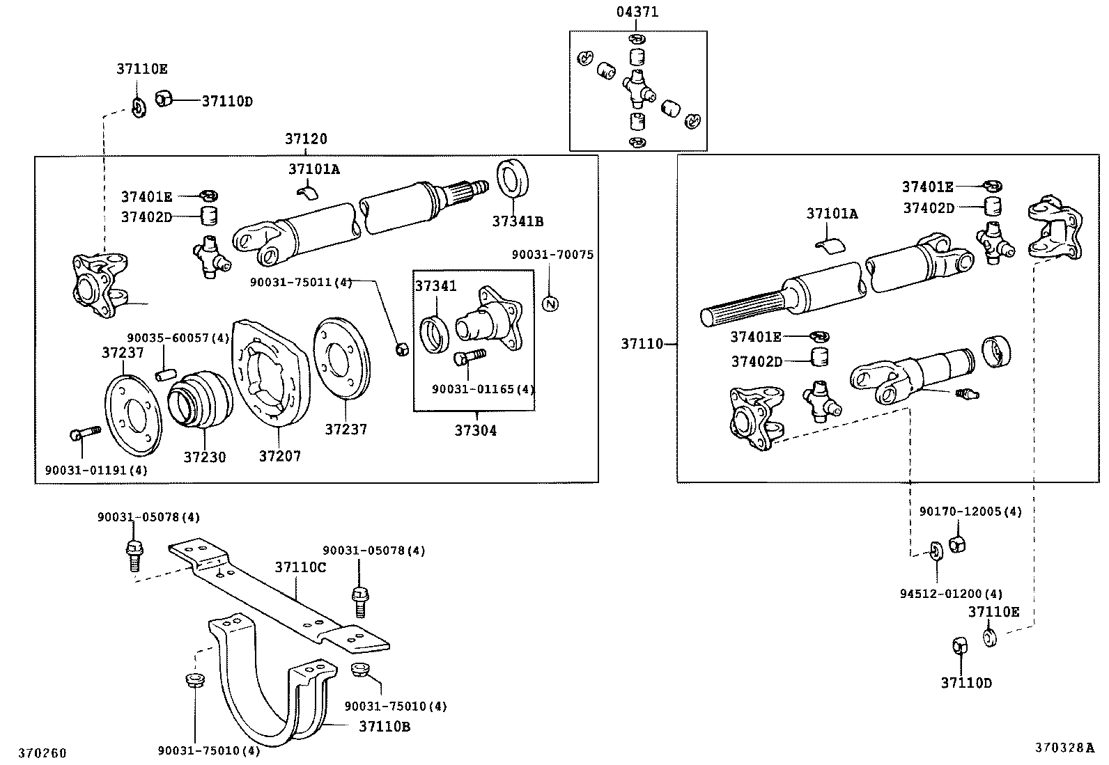 37110-37F60 SHAFT ASSY, PROPELLER, REAR product image