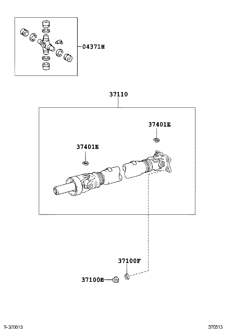 37110-3D550 SHAFT ASSY, PROPELLER product image