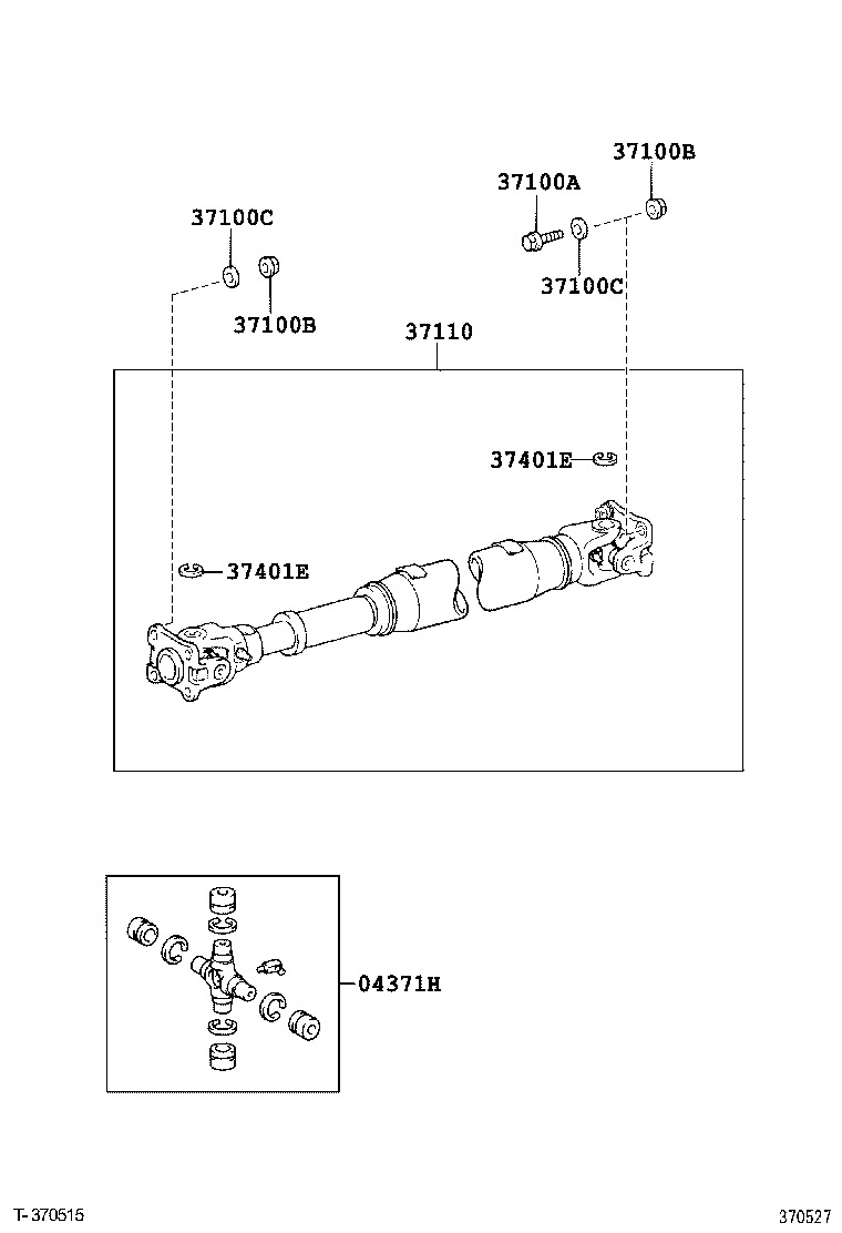 37110-3D540 SHAFT ASSY, PROPELLER product image