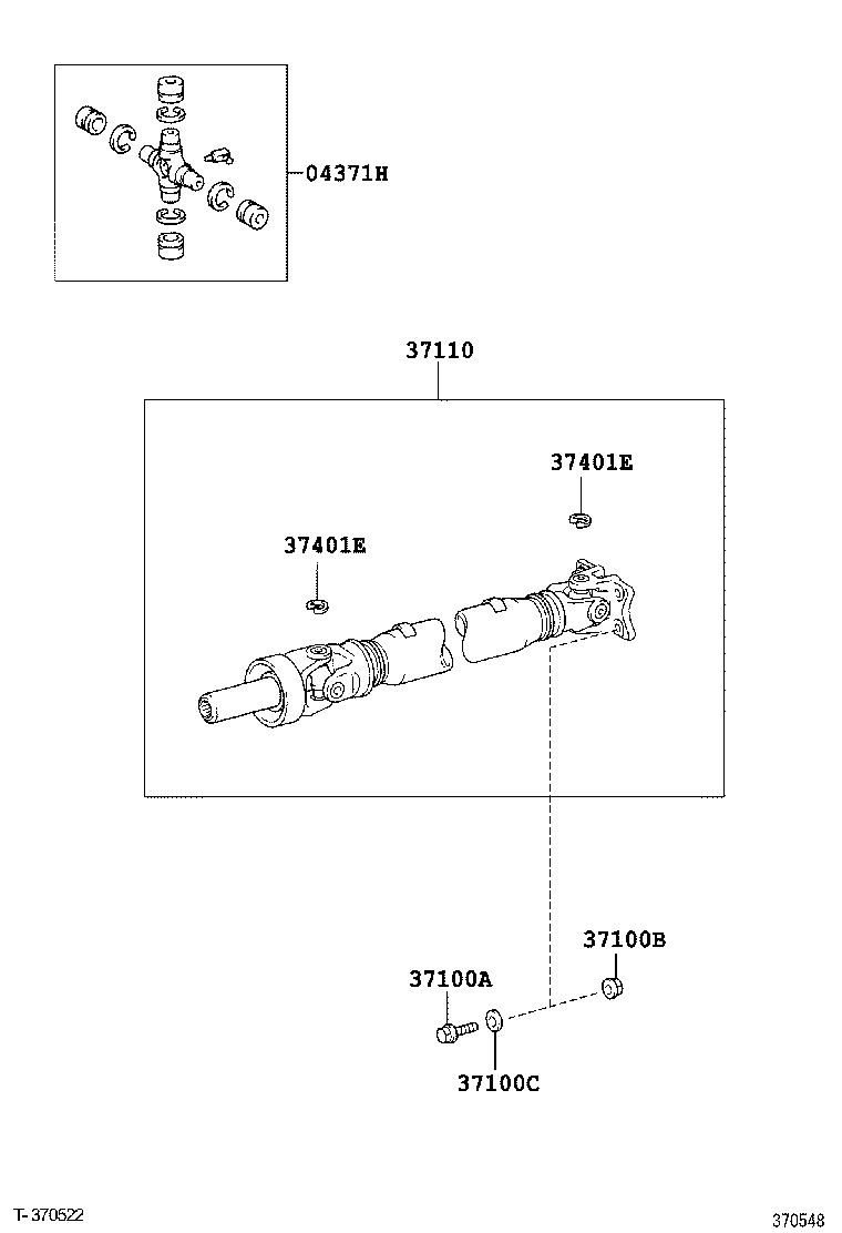 37110-35A20 SHAFT ASSY, PROPELLER product image