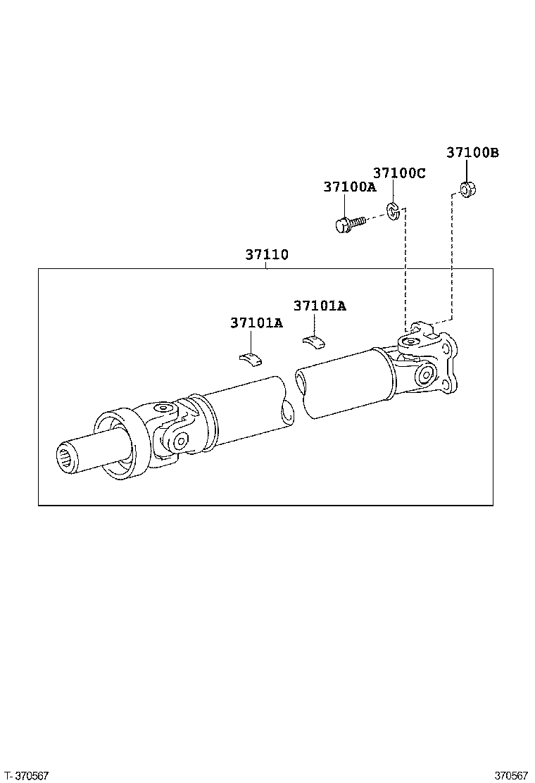 37110-28430 SHAFT ASSY, PROPELLER product image