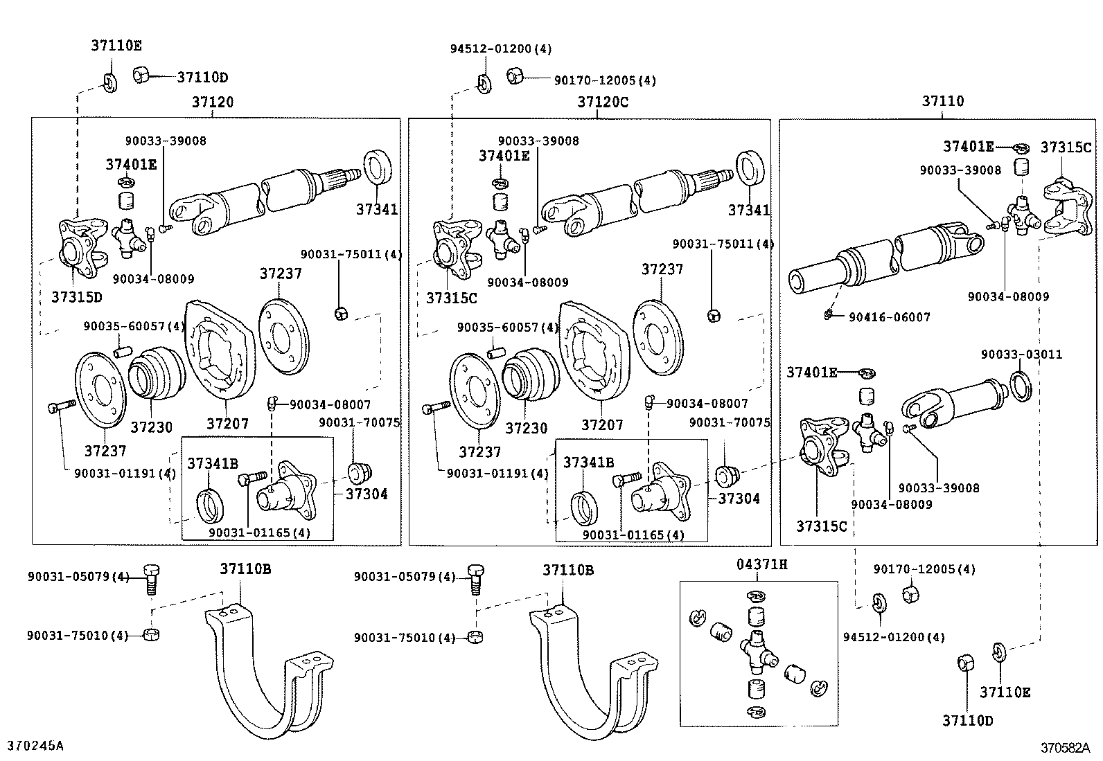 37201-37020 BEARING ASSY, CENTER SUPPORT, NO.1 product image