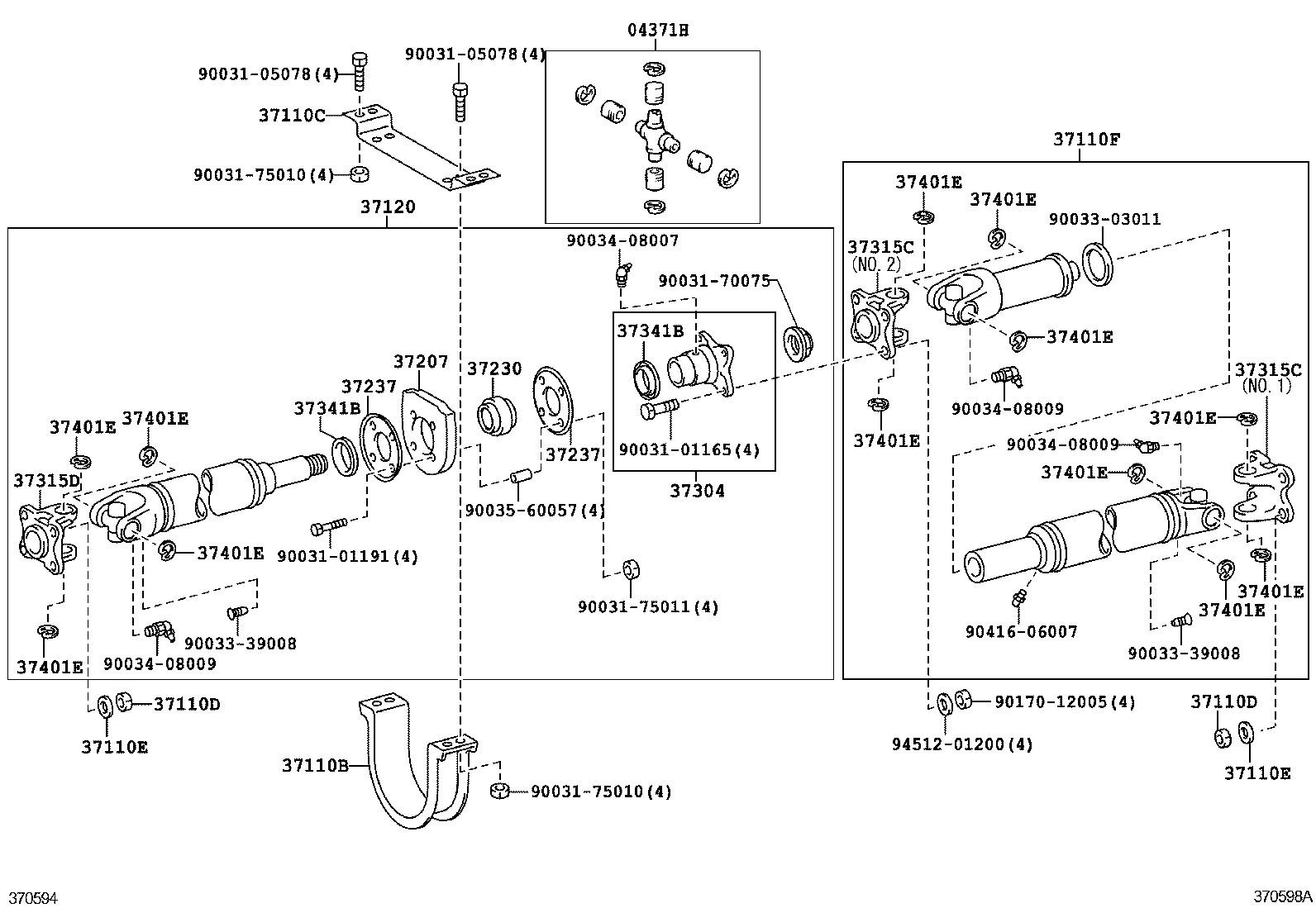 37110-37F60 SHAFT ASSY, PROPELLER, REAR product image
