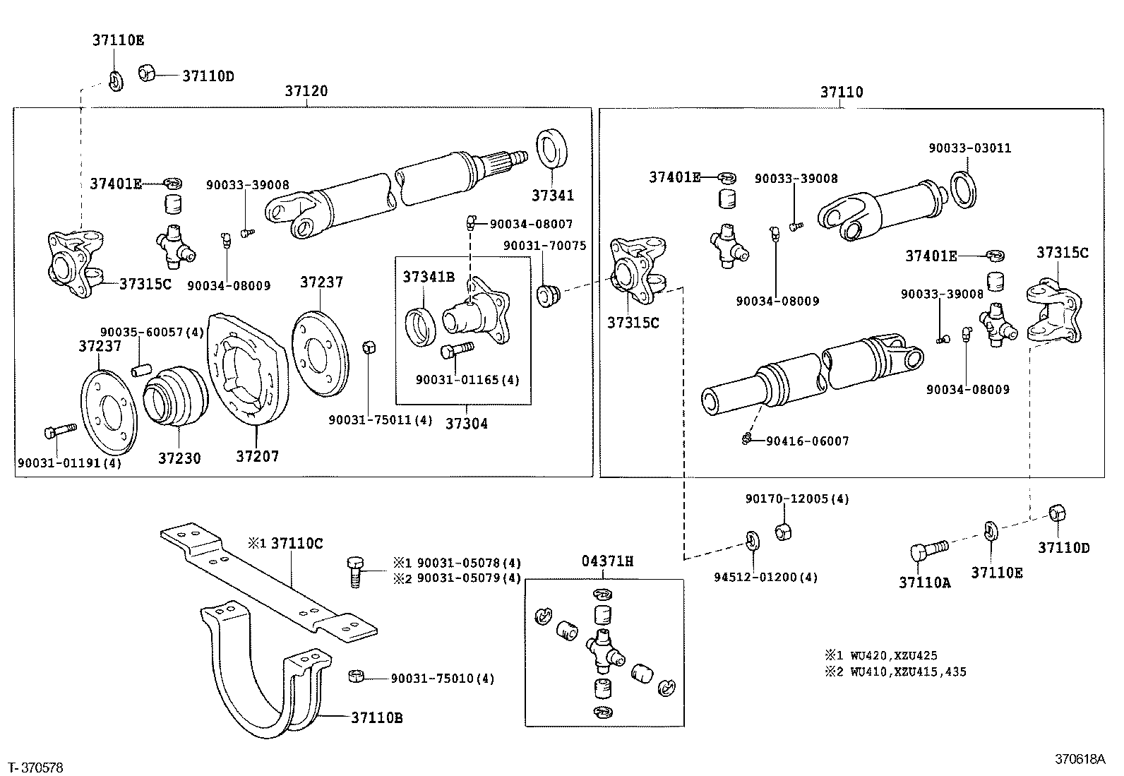 37201-37020 BEARING ASSY, CENTER SUPPORT, NO.1 product image