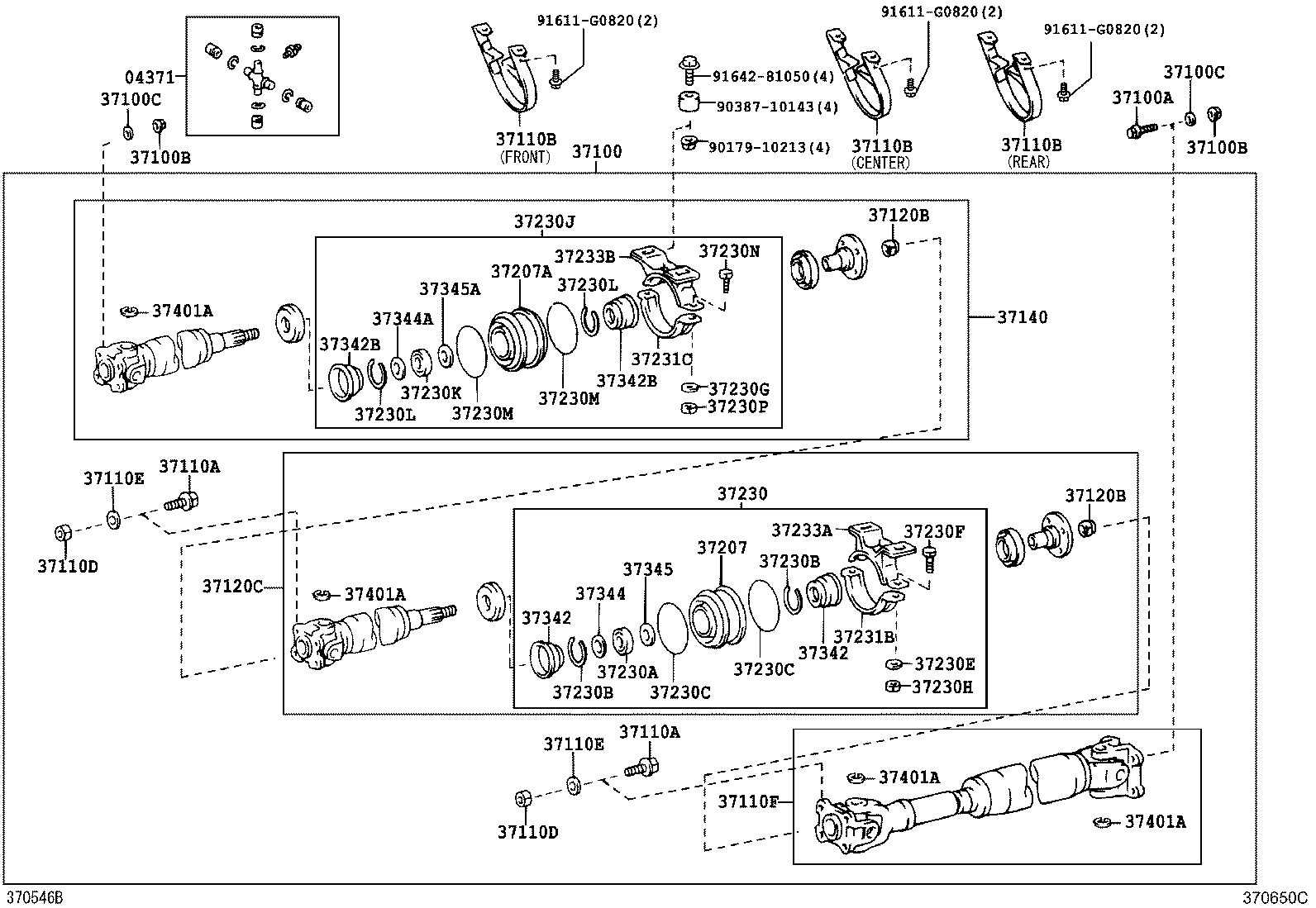 90101-08157 BOLT, NO.1 (FOR CENTER SUPPORT BEARING) product image