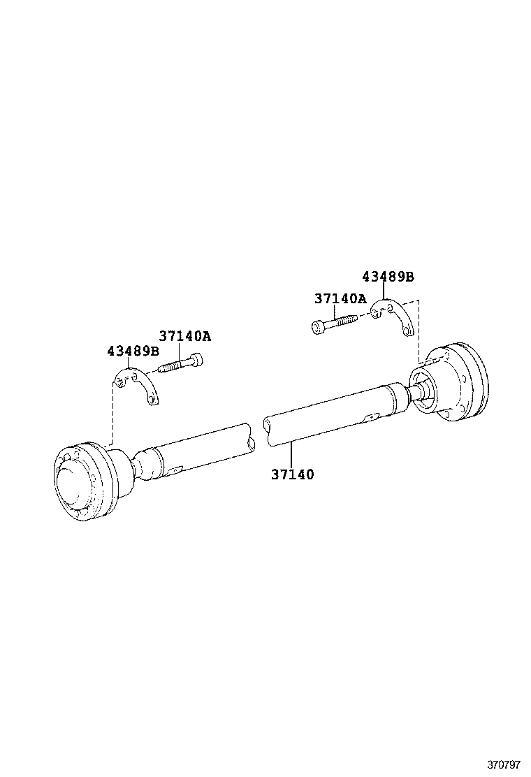 37100-30A60 SHAFT ASSY, PROPELLER W/CENTER BEARING product image