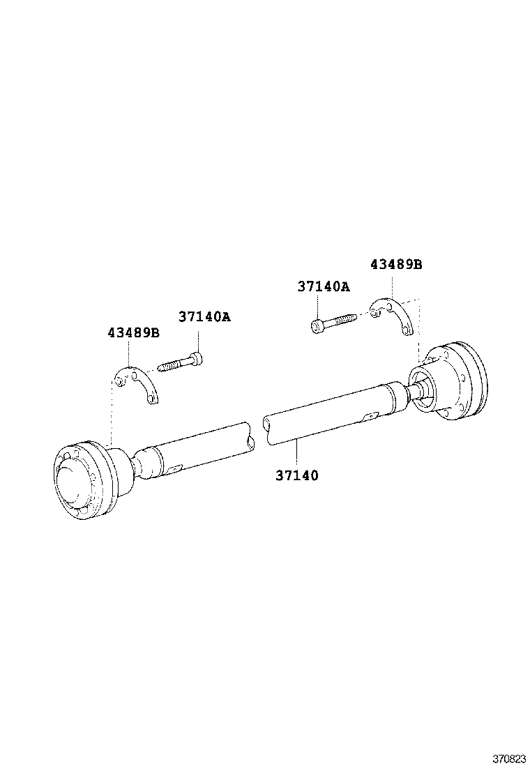 37100-53190 SHAFT ASSY, PROPELLER W/CENTER BEARING product image