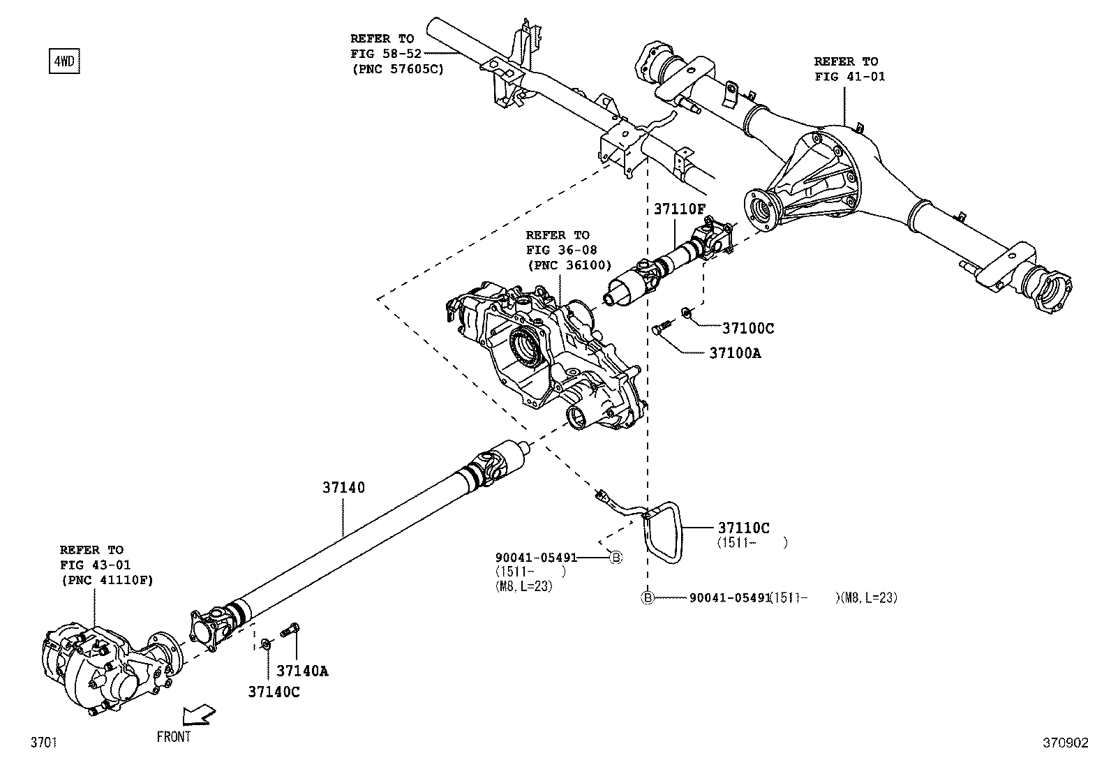 37140-B5040 SHAFT ASSY, PROPELLER, FRONT product image
