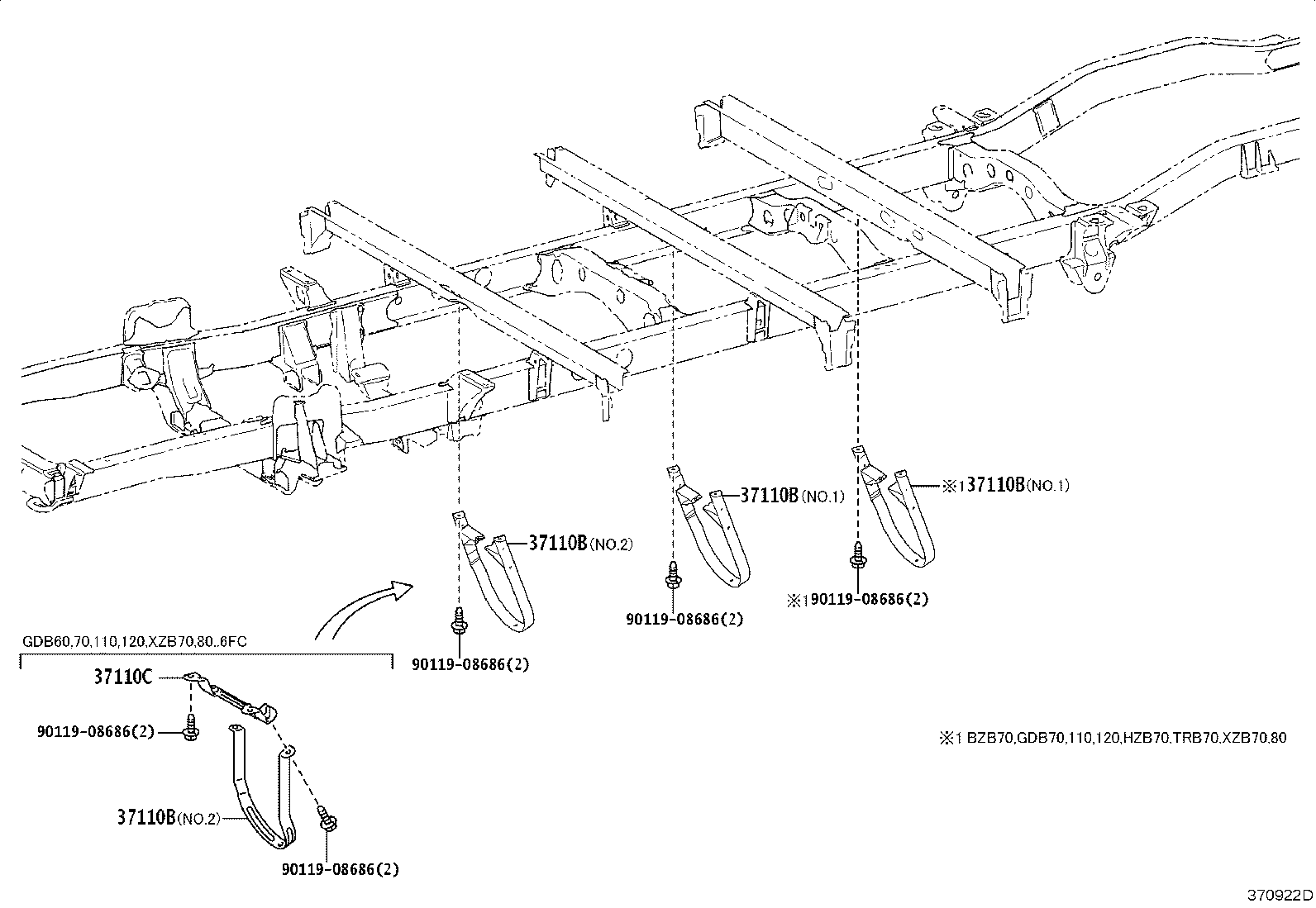 37100-36928 SHAFT ASSY, PROPELLER W/CENTER BEARING product image