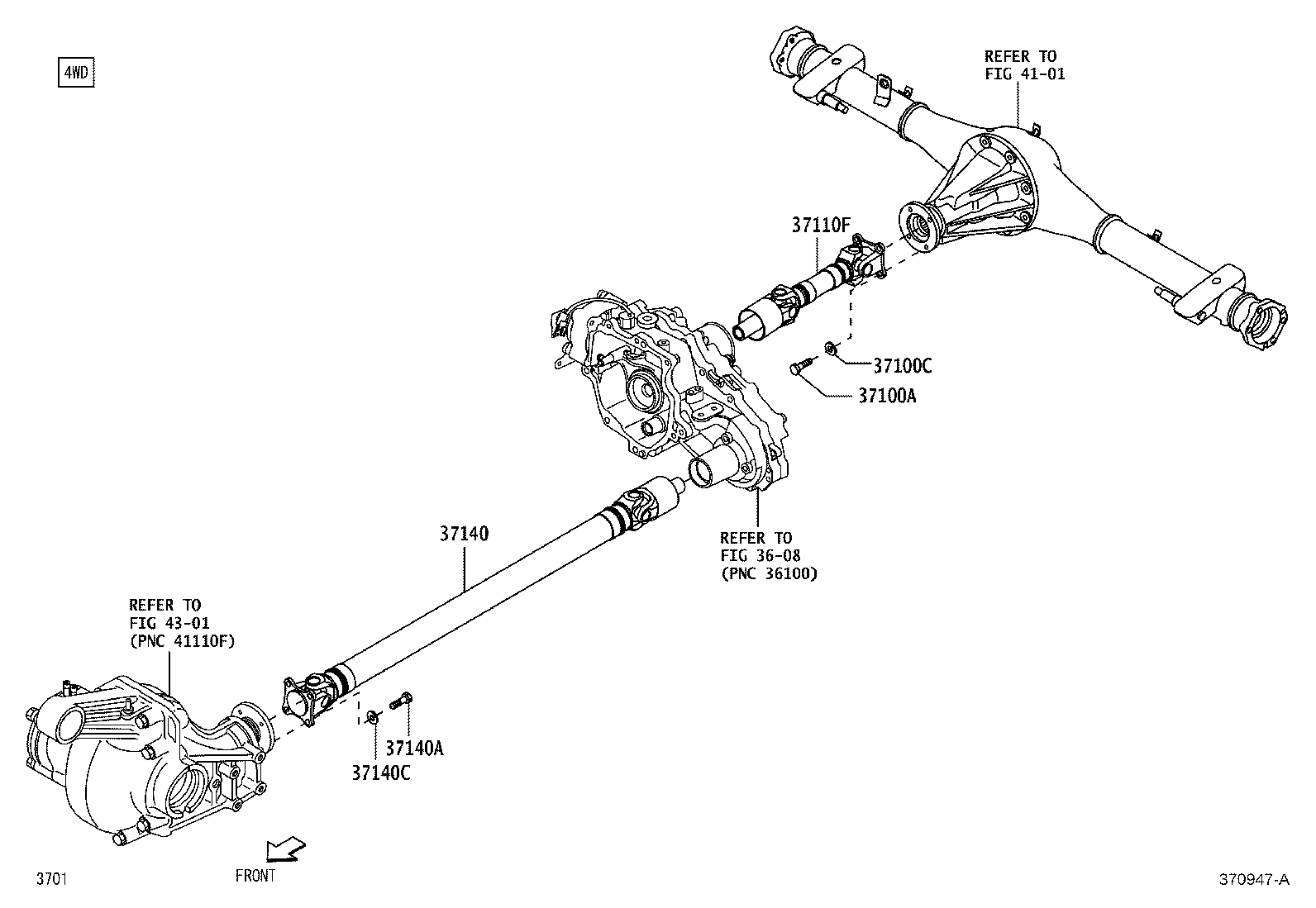 37110-B5100 SHAFT ASSY, PROPELLER, REAR product image