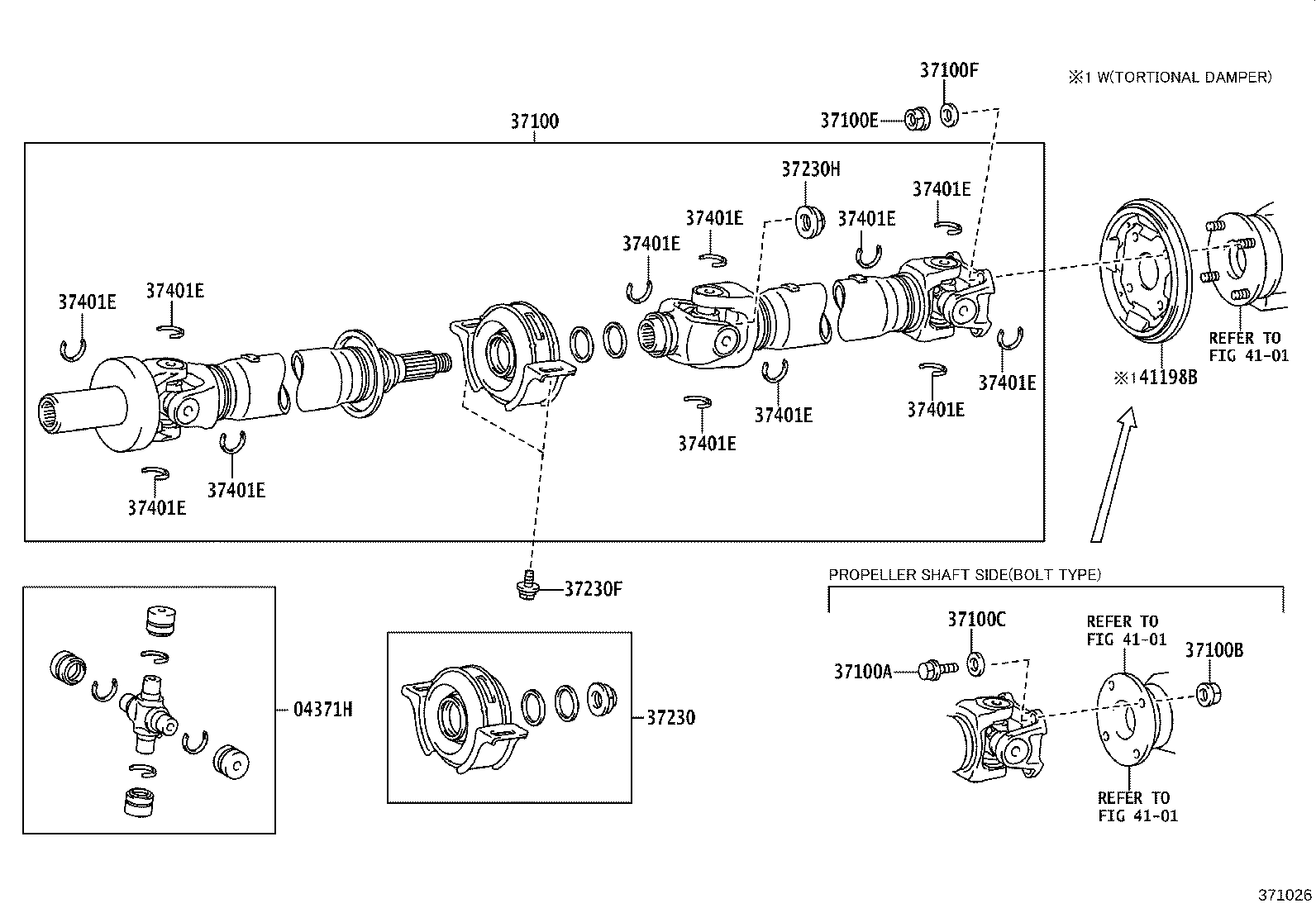 37100-0KC60 SHAFT ASSY, PROPELLER W/CENTER BEARING product image