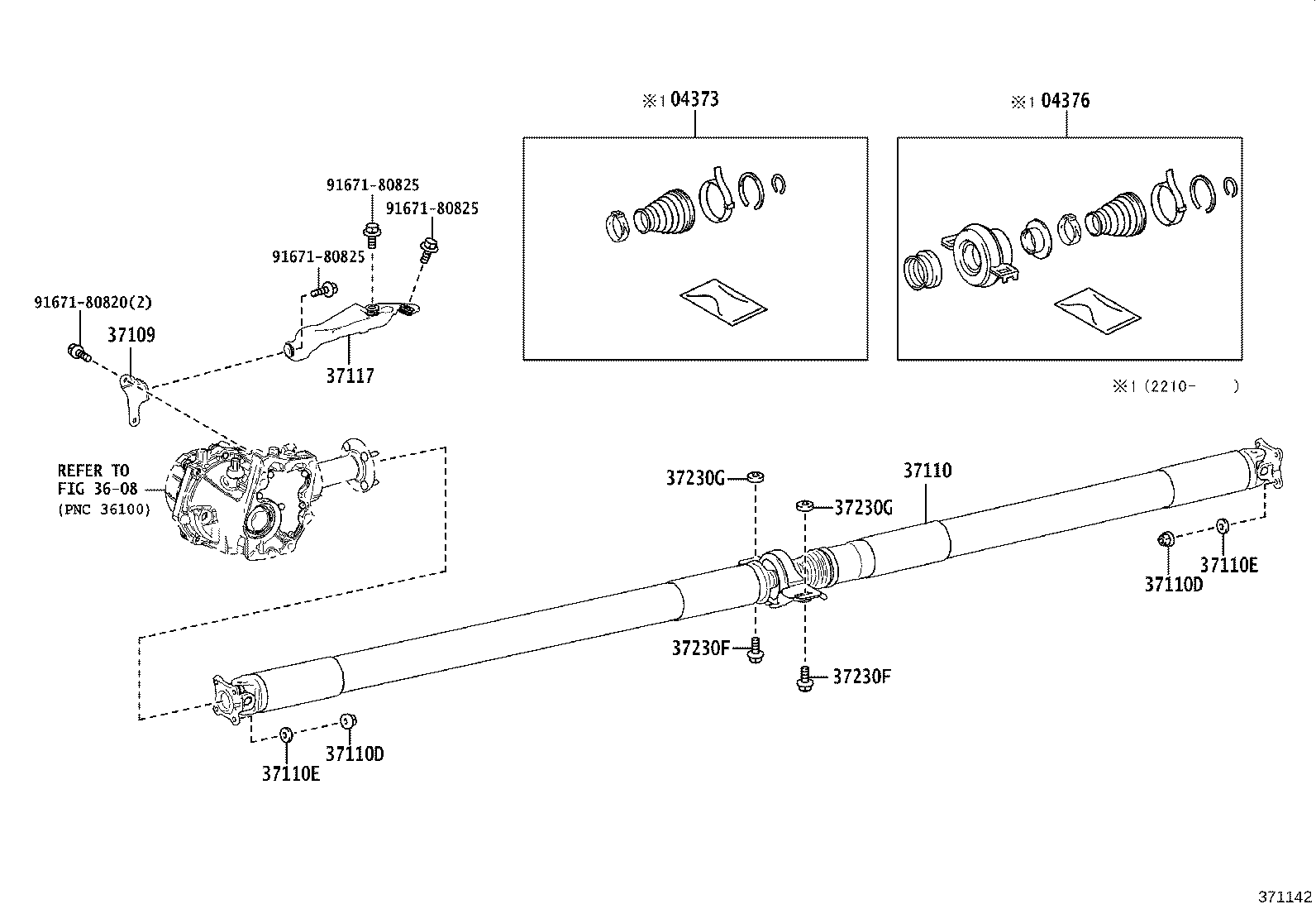 37100-42110 SHAFT ASSY, PROPELLER product image
