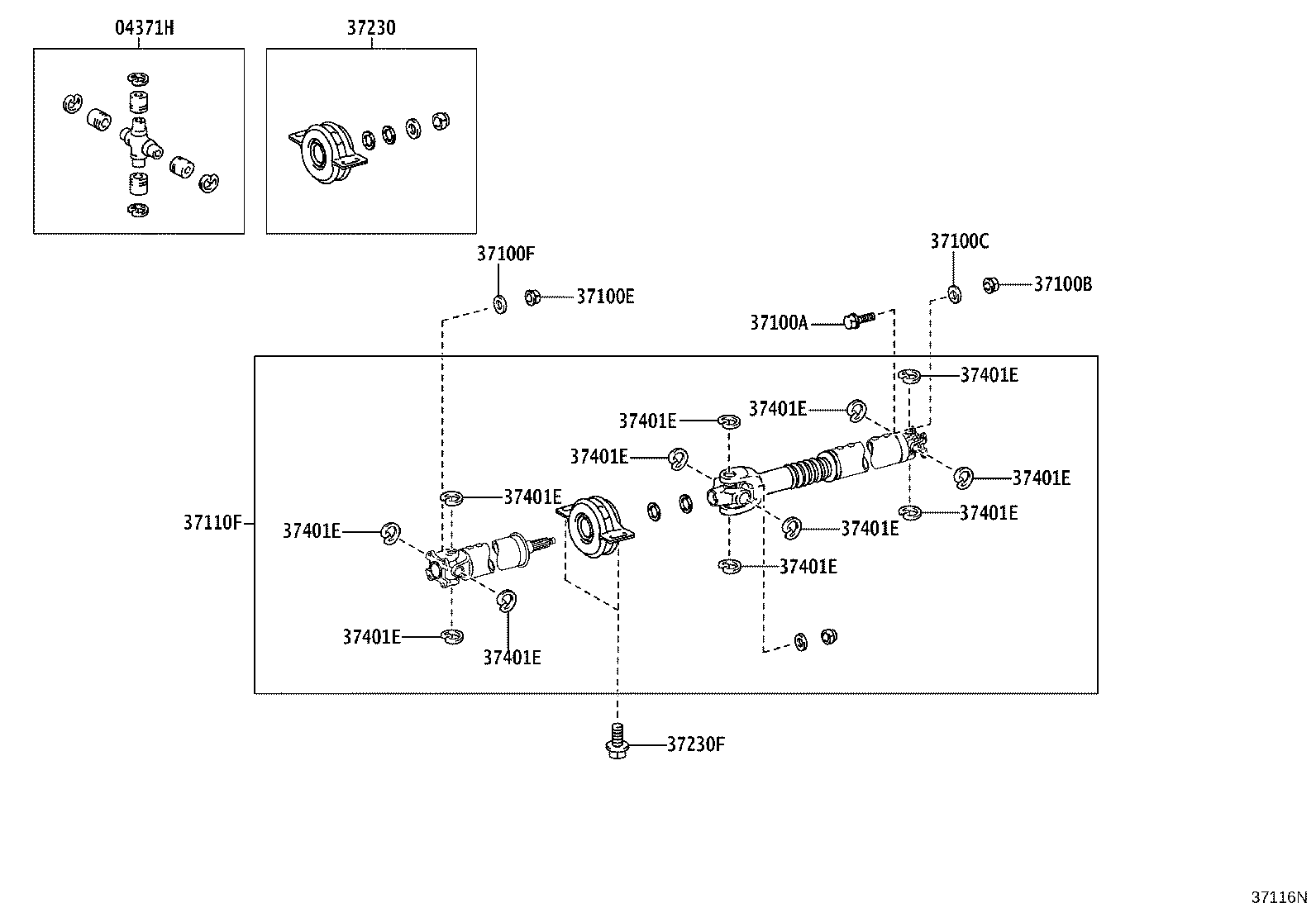 37110-AK040 SHAFT ASSY, PROPELLER, REAR product image