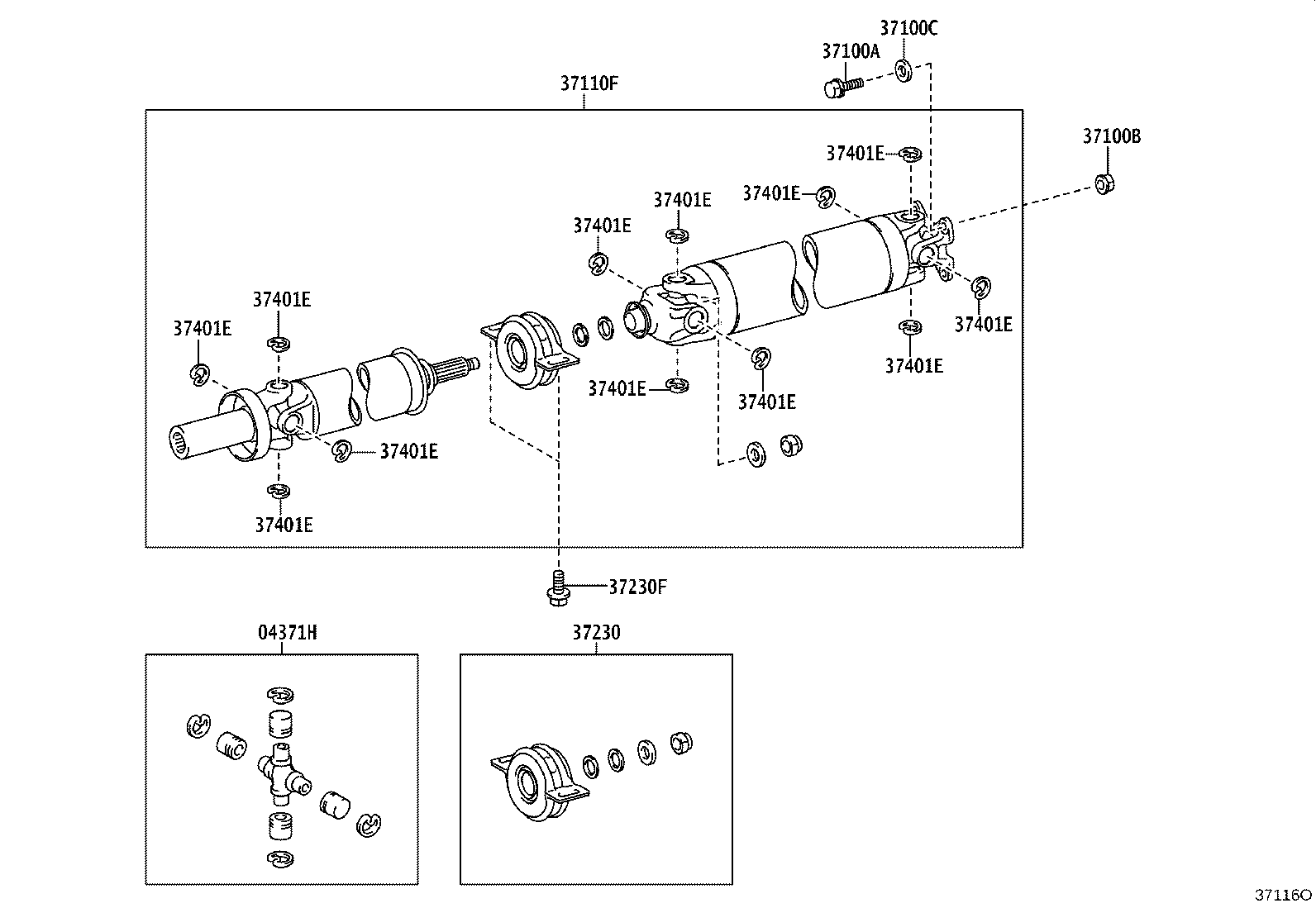 37110-AK040 SHAFT ASSY, PROPELLER, REAR product image
