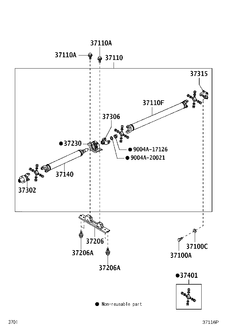 91652-B1025 BOLT (FOR PROPELLER SHAFT) product image