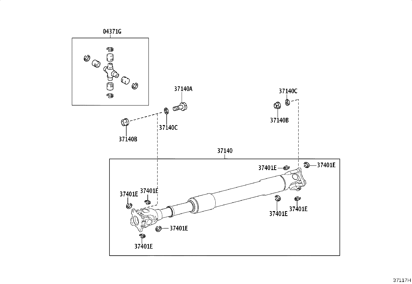 37140-35231 SHAFT ASSY, PROPELLER, FRONT product image