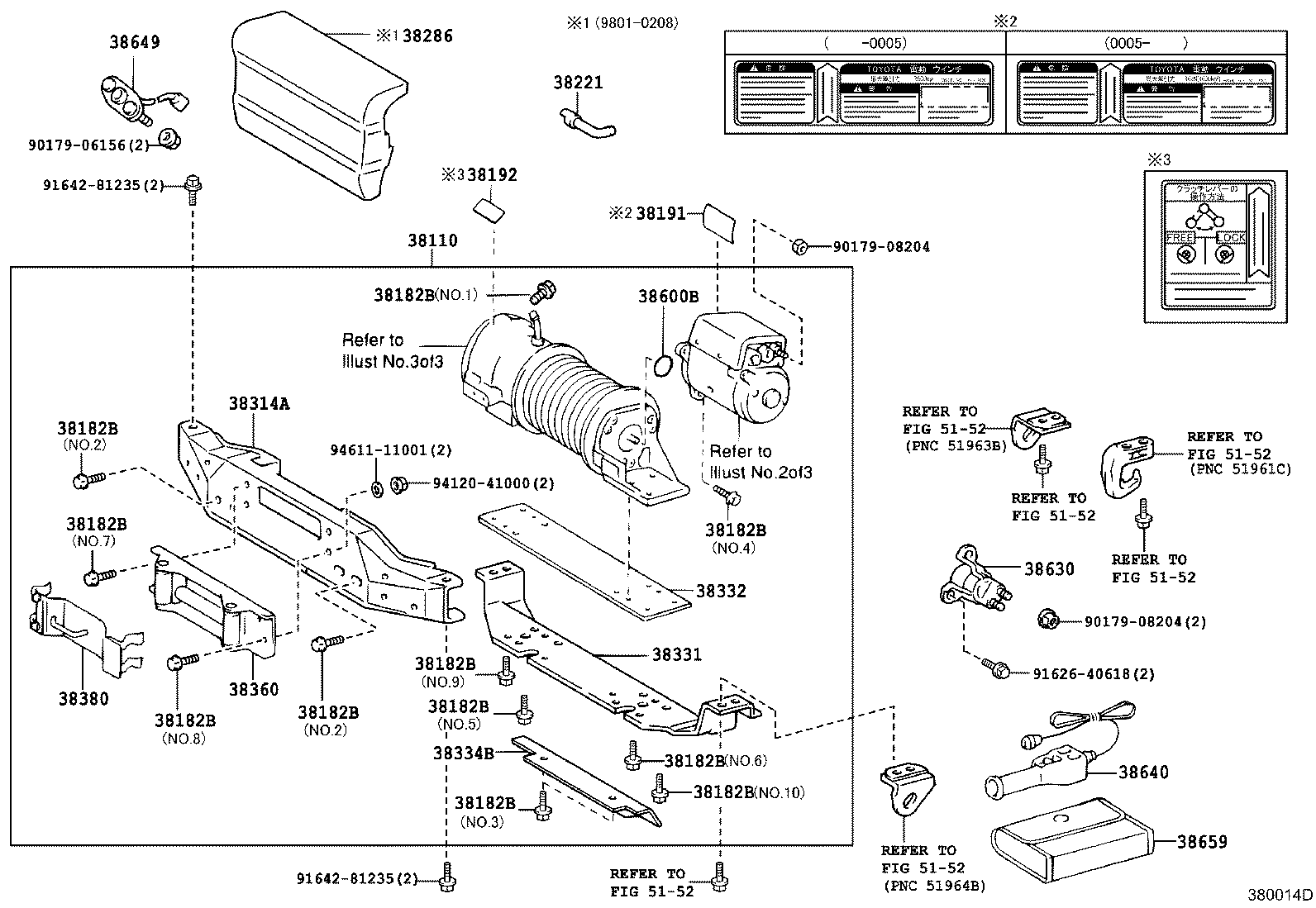 38192-60100 PLATE, WINCH CAUTION, NO.2 product image