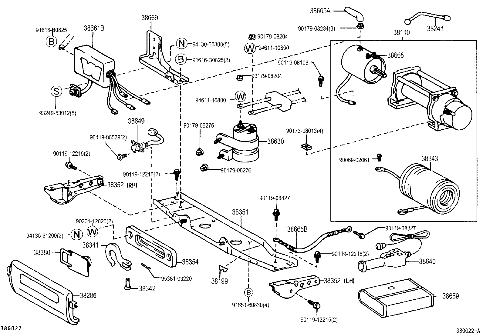38110-0W010 WINCH ASSY product image