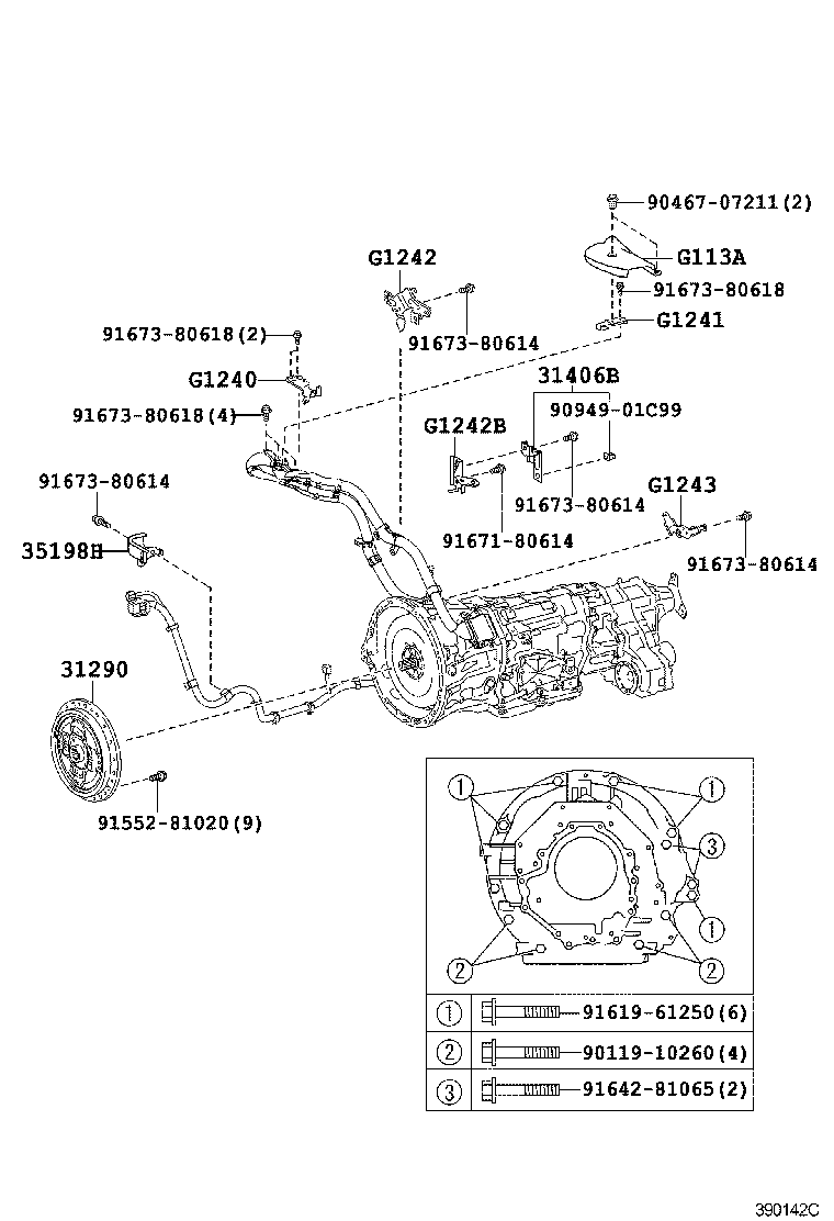 Toyota 35012-50020 HOSE SUB-ASSY, TRANSMISSION BREATHER