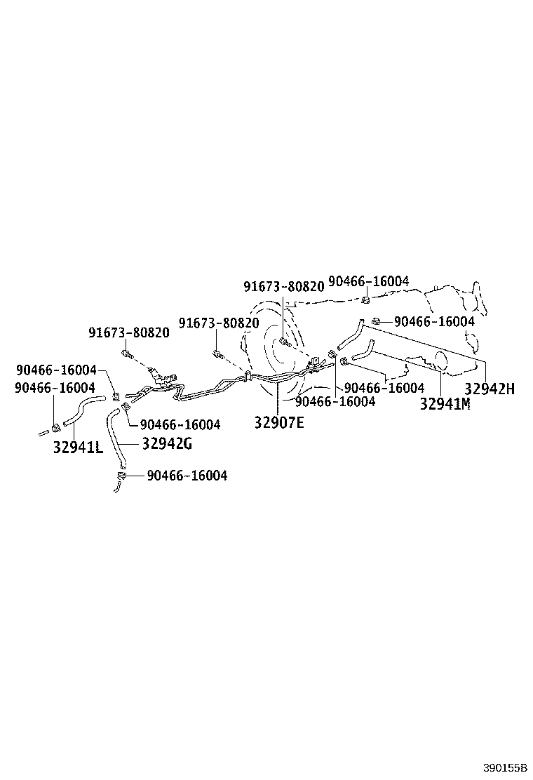 Toyota 32941-50060 HOSE, OIL COOLER INLET, NO.1