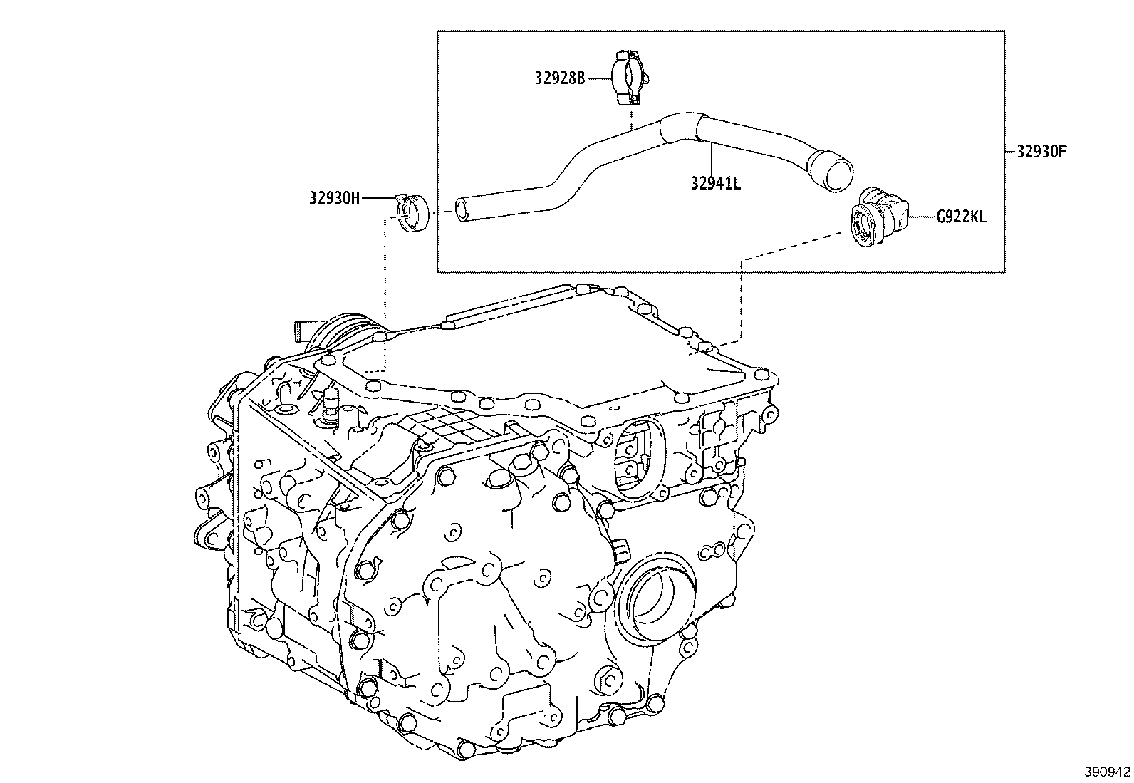32941-58080 HOSE, OIL COOLER INLET, NO.1 product image