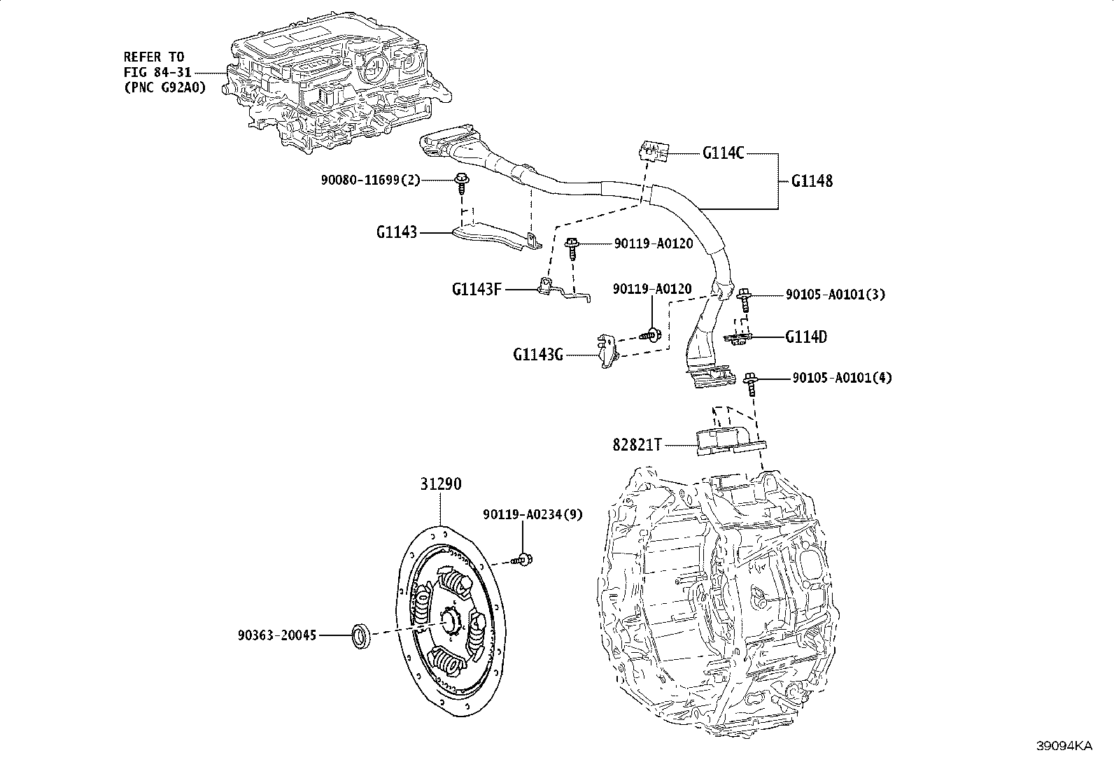 G1143-04010 BRACKET, MOTOR CABLE product image