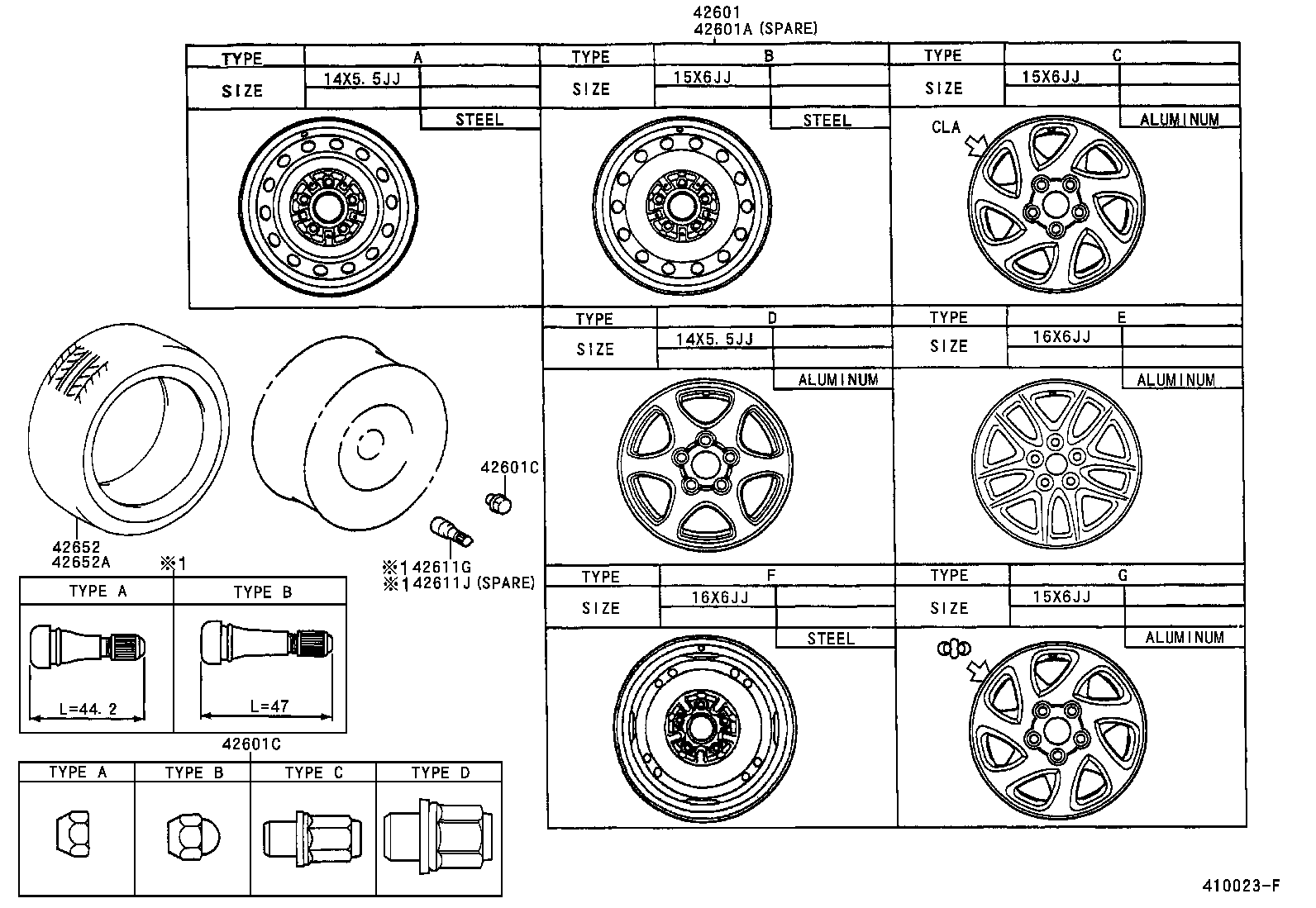 Toyota 42621-AA070 CAP, WHEEL