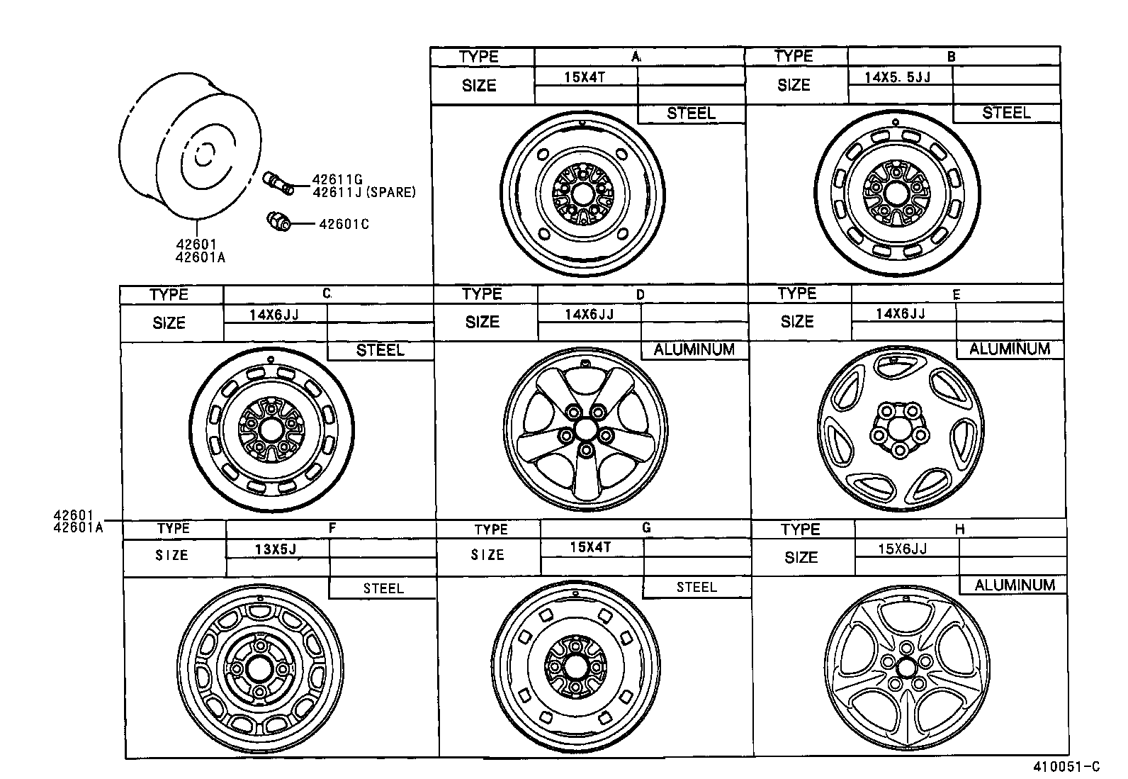 42611-21090 WHEEL, DISC product image