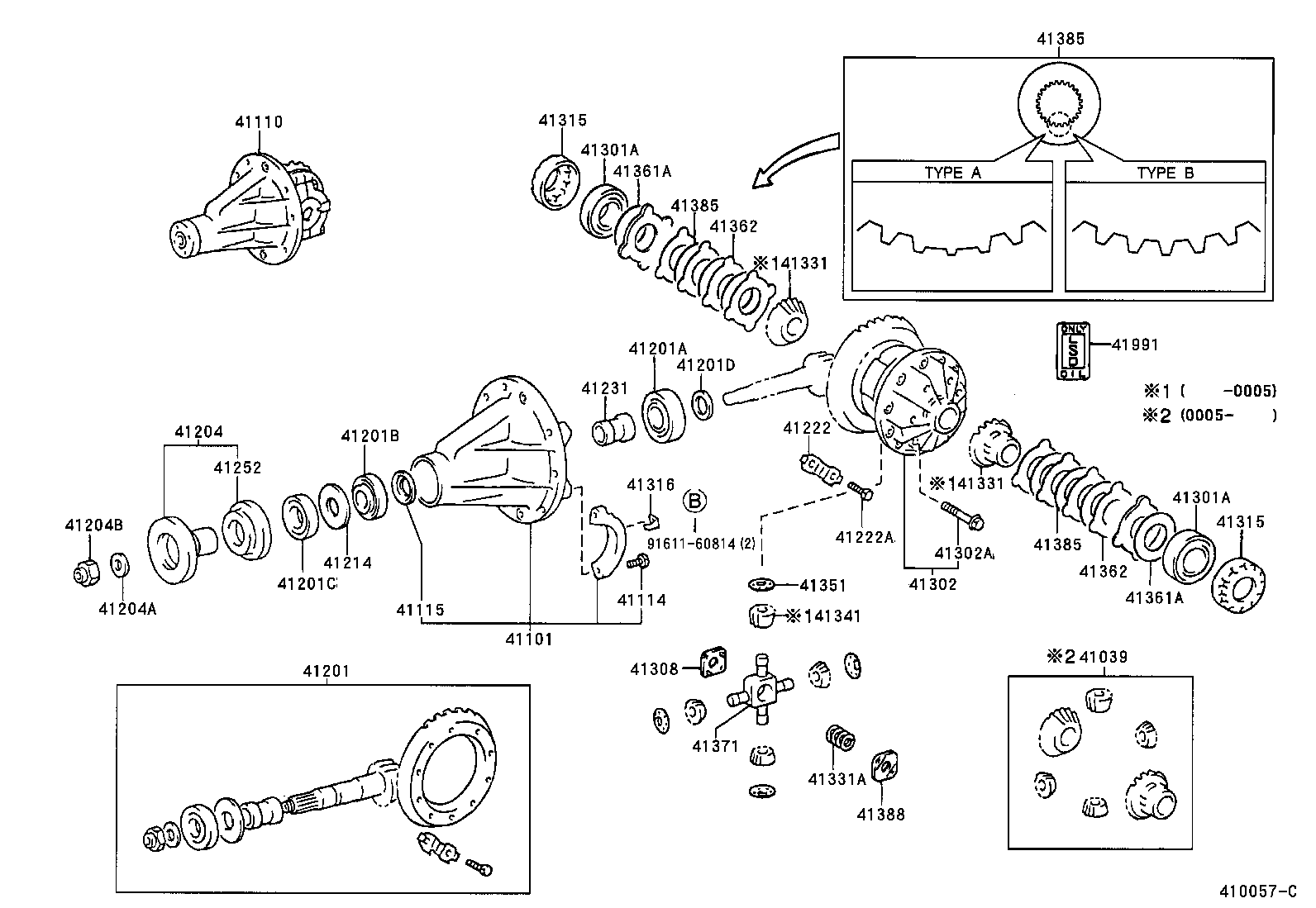 04412-26070 GASKET KIT, REAR DIFFERENTIAL CARRIER product image