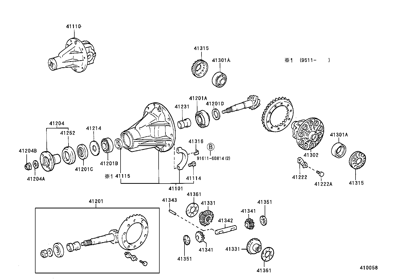 41201-80183 FINAL GEAR KIT, DIFFERENTIAL, REAR product image