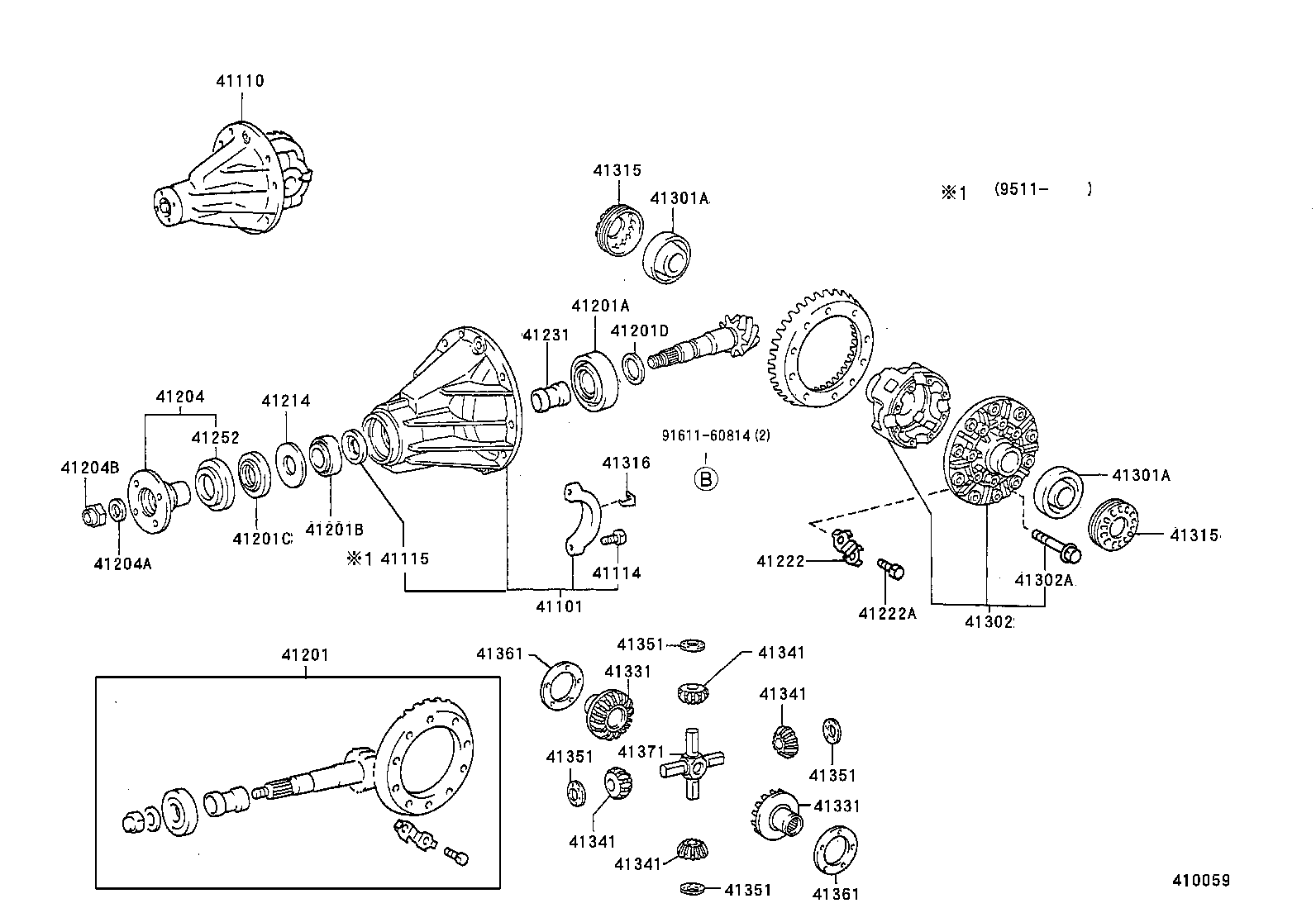 41201-80183 FINAL GEAR KIT, DIFFERENTIAL, REAR product image
