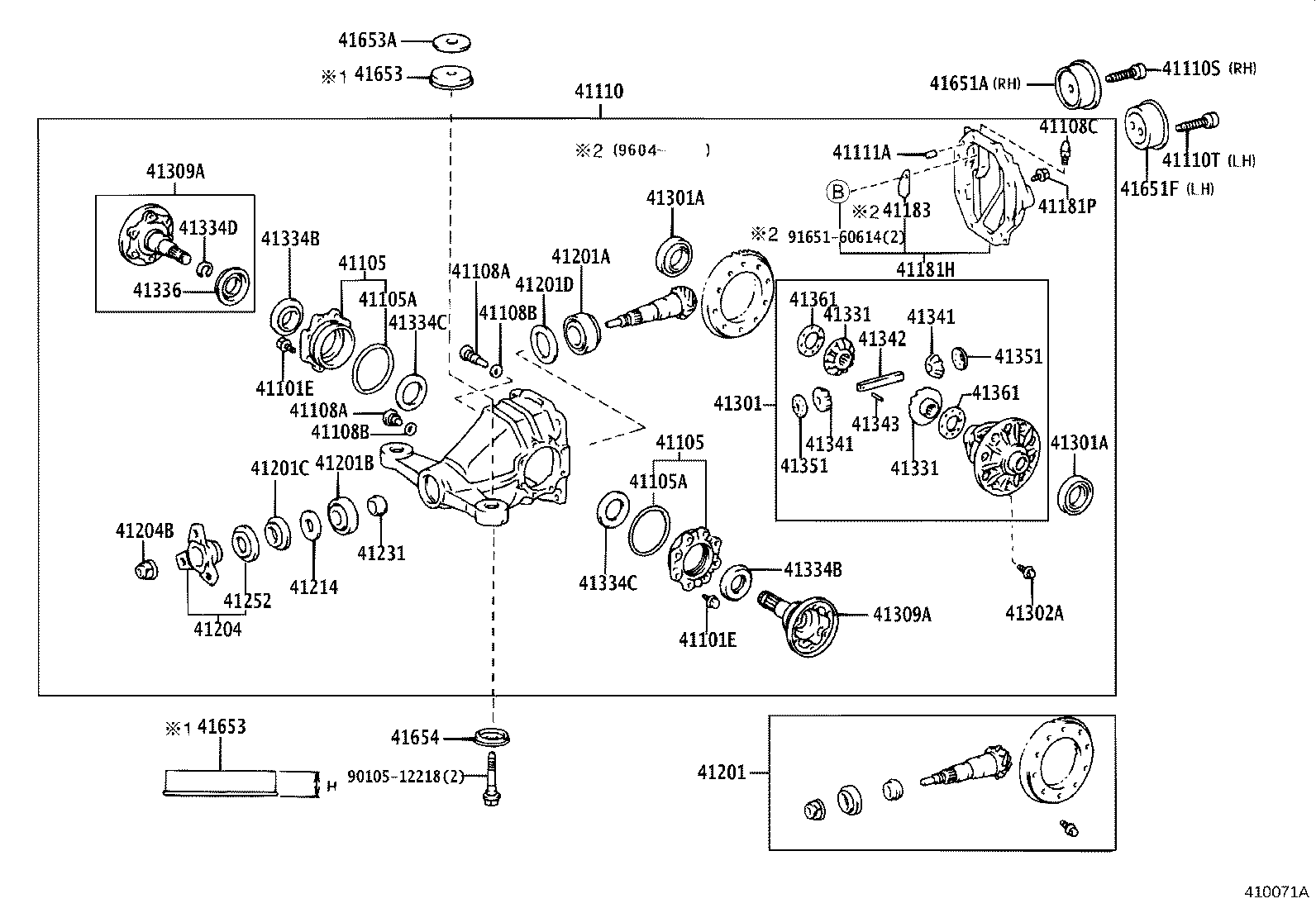 Toyota 41654-24030 STOPPER, REAR DIFFERENTIAL MOUNT, LOWER