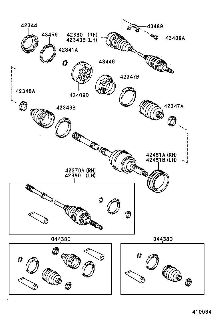 42301-24011 SHAFT, REAR AXLE, RH product image