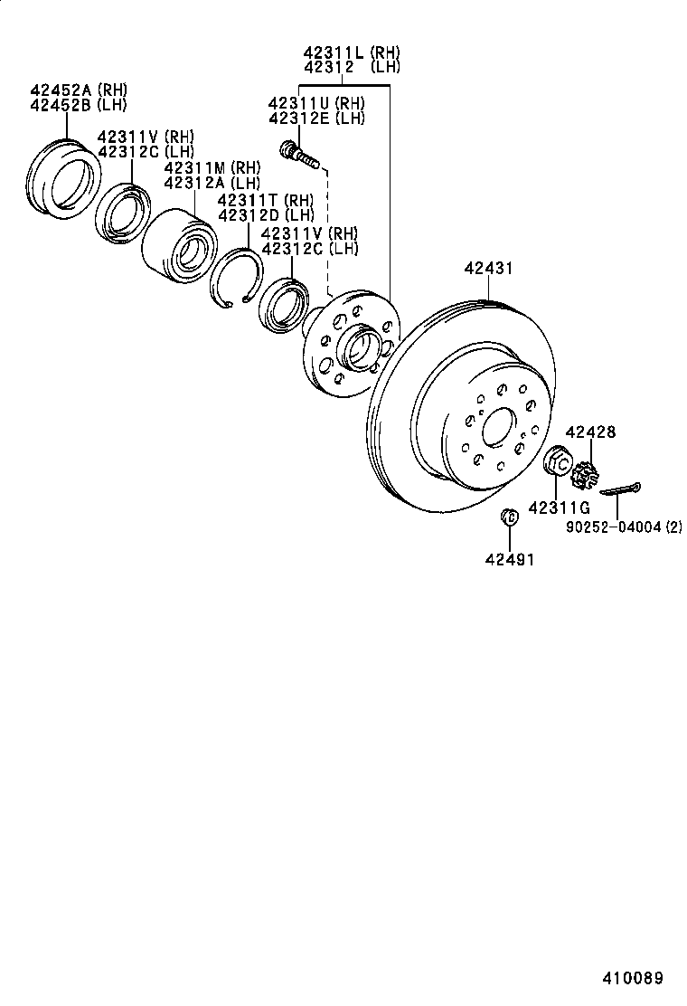 42301-24011 SHAFT, REAR AXLE, RH product image