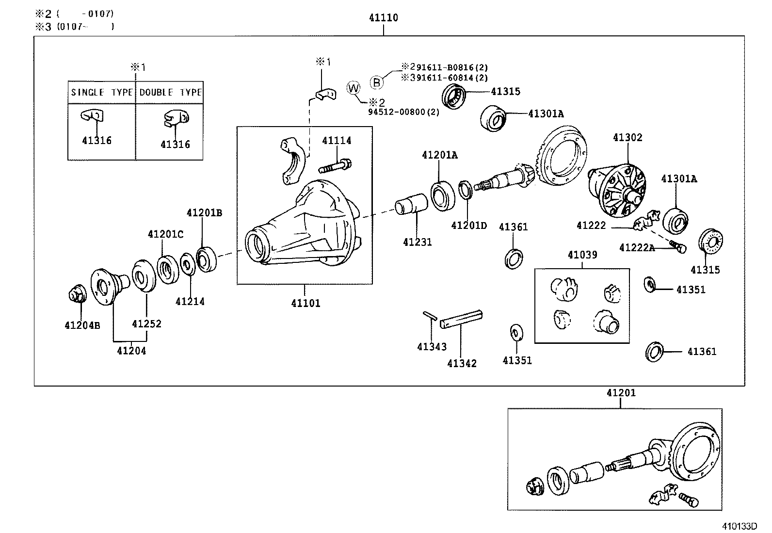04412-28070 GASKET KIT, REAR DIFFERENTIAL CARRIER product image