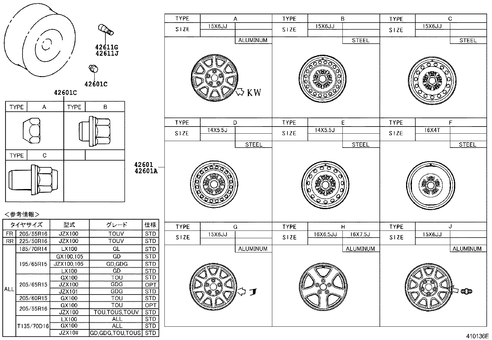42602-22370 CAP, WHEEL product image