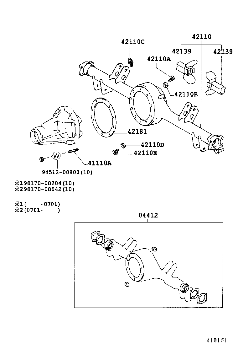 42110-28360 HOUSING ASSY, REAR AXLE product image