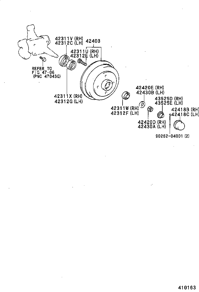 42403-0A010 DRUM SUB-ASSY, REAR BRAKE product image