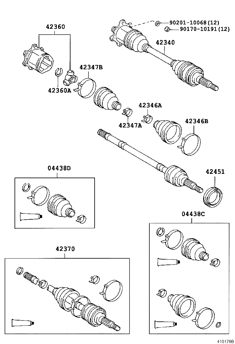 42311-28100 SHAFT, REAR AXLE, RH product image