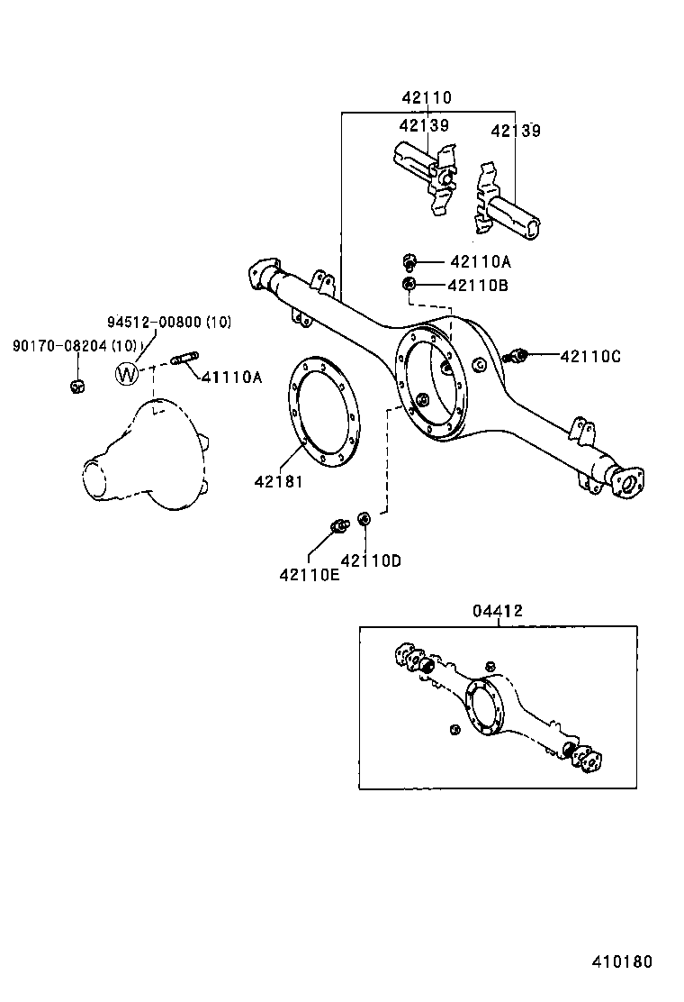 41311-28010 CASE, REAR DIFFERENTIAL product image