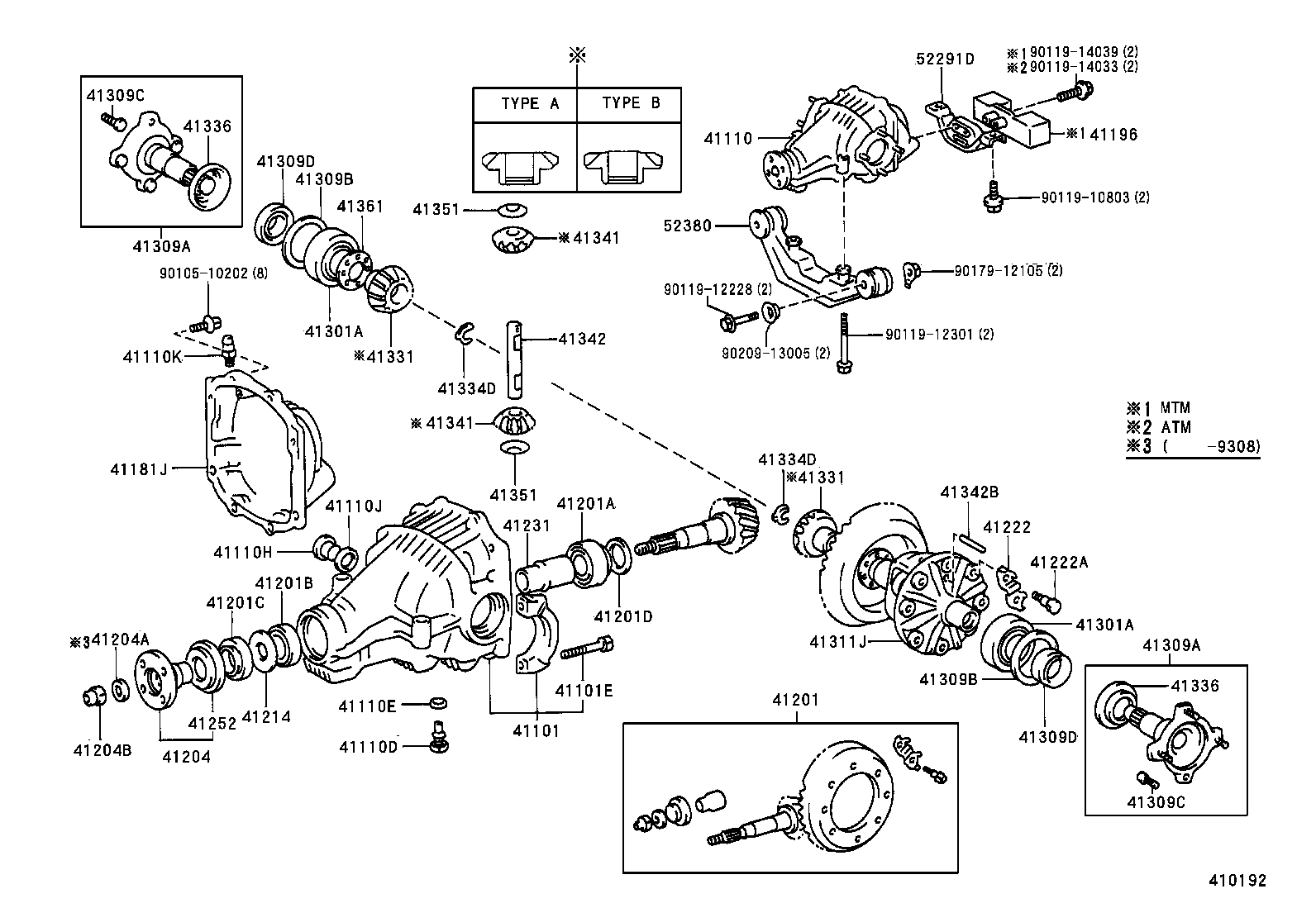 04412-21010 GASKET KIT, REAR DIFFERENTIAL CARRIER product image