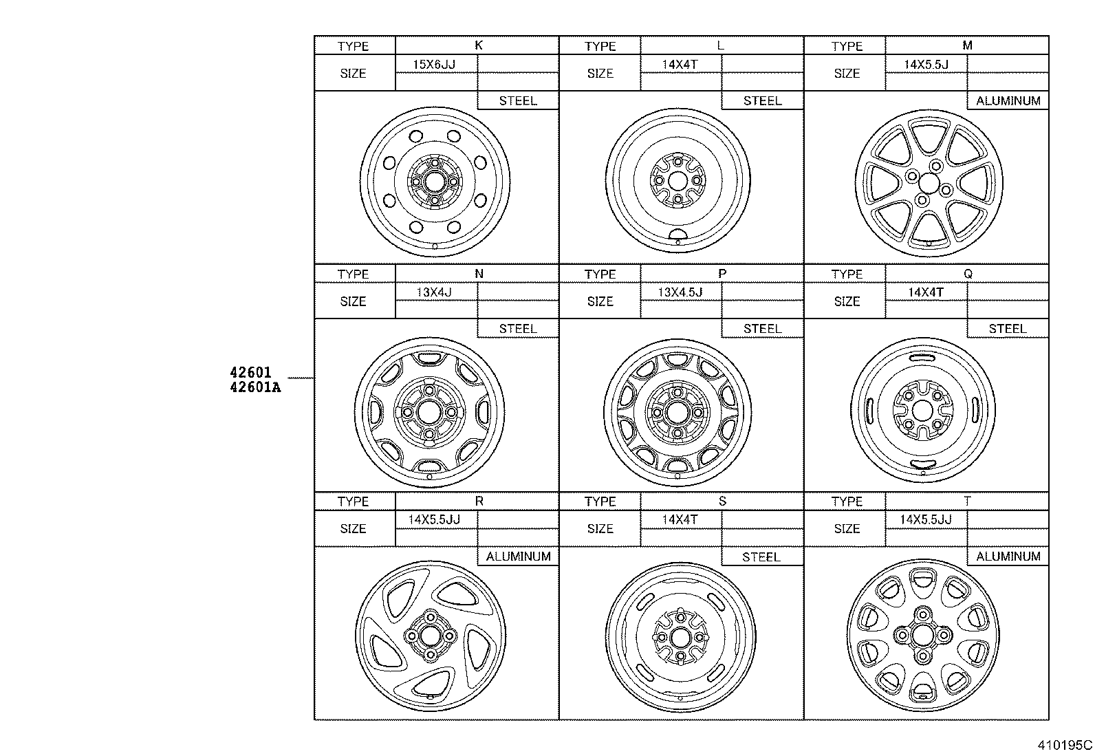 42611-13110 WHEEL, DISC product image