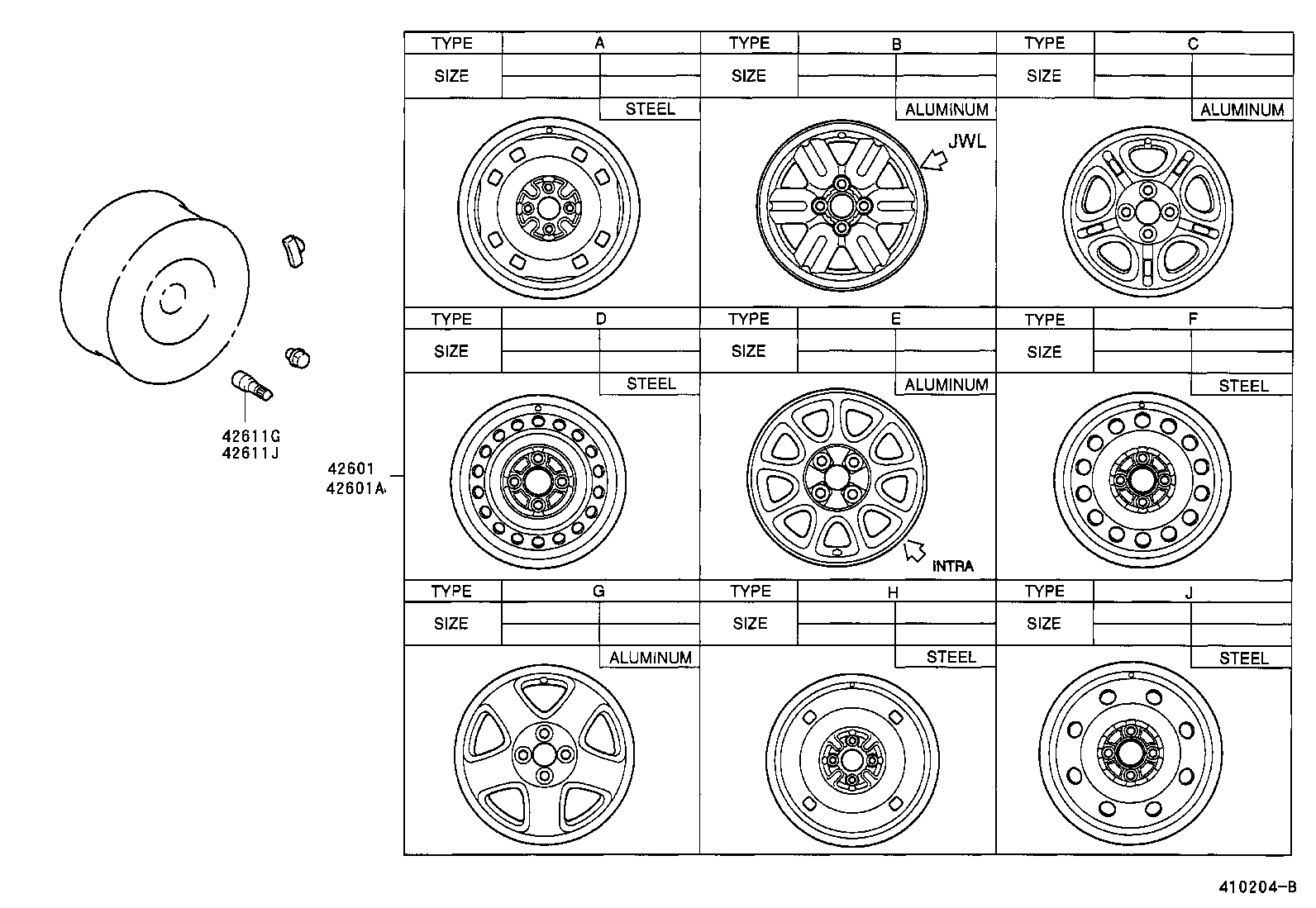 42602-12450 CAP, WHEEL product image